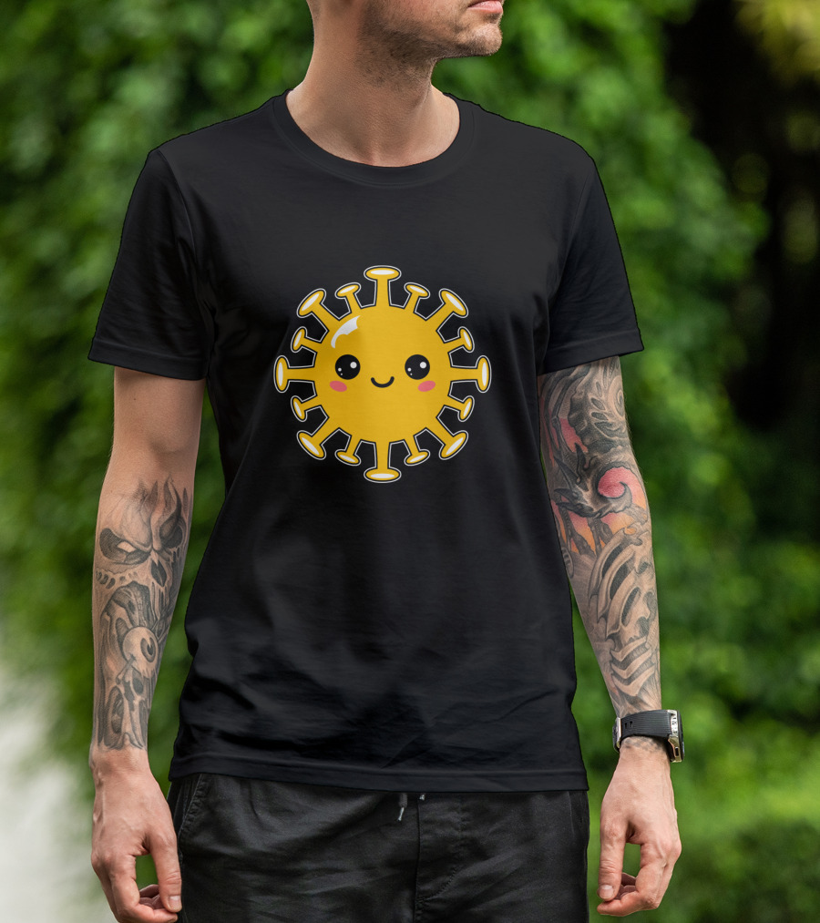 Cute Smiling Virus Icon T-Shirt