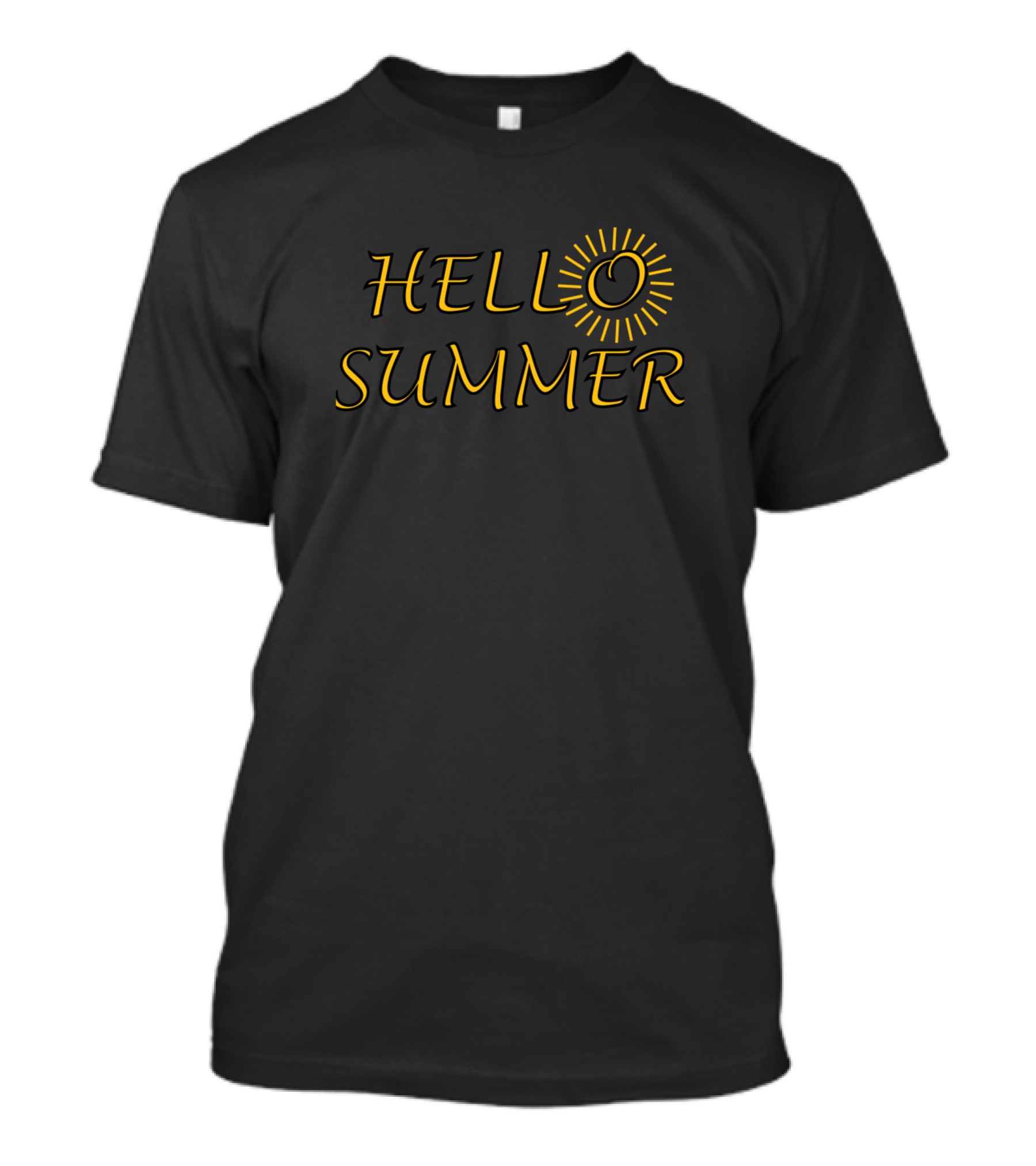 HELLO SUMMER Sunburst Text T-Shirt
