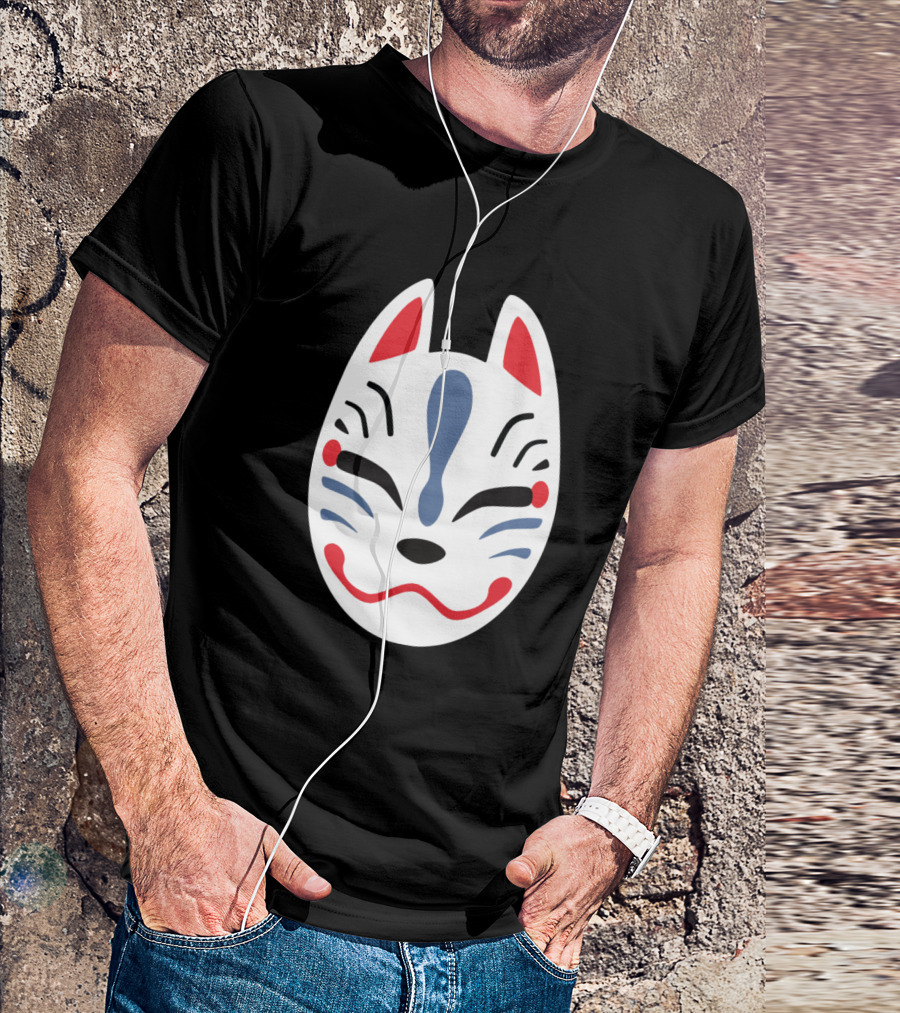 Japanese Kitsune Fox Mask T-Shirt