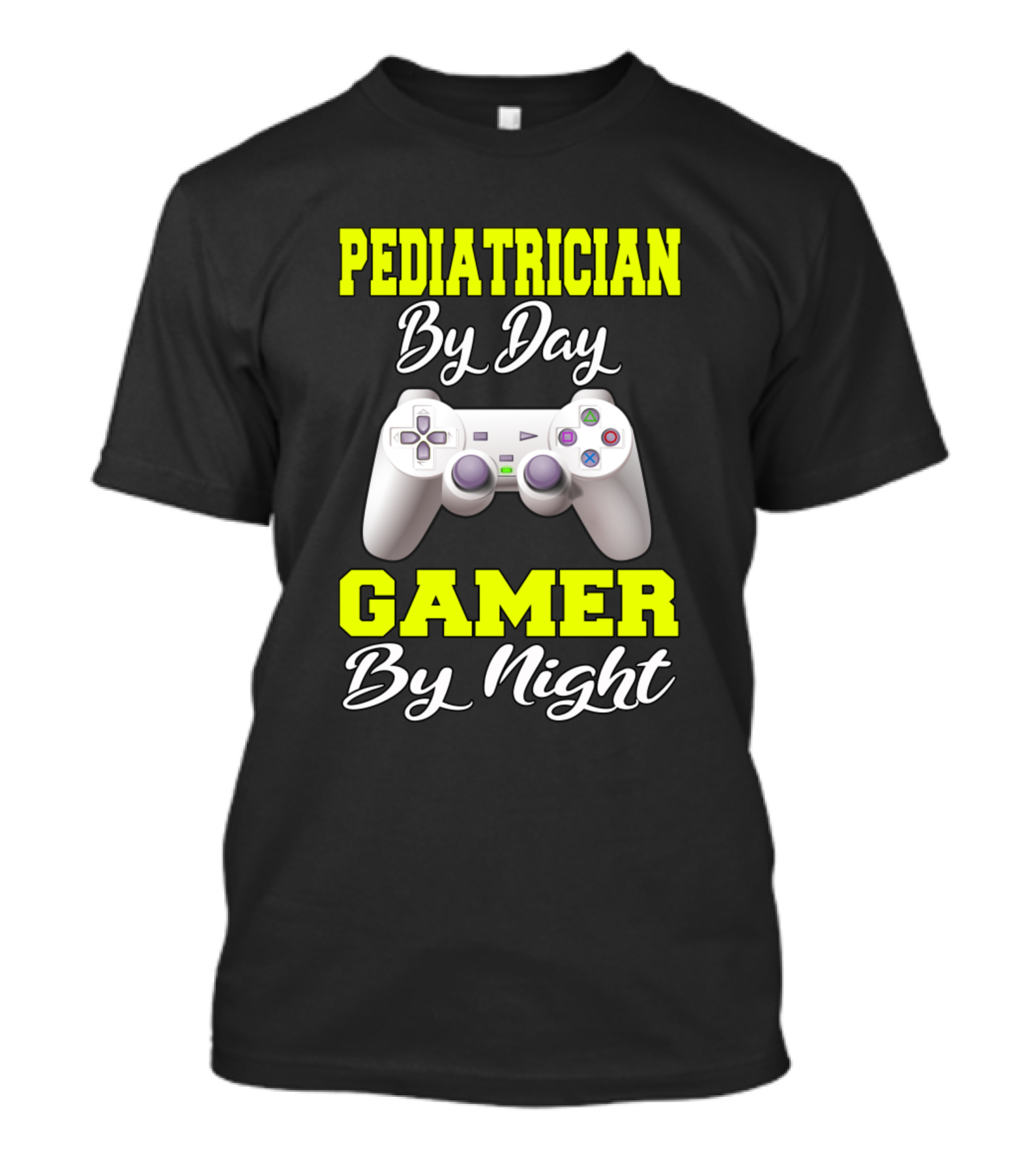 Pediatrician By Day Gamer By Night Dual-Shock Controller T-Shirt