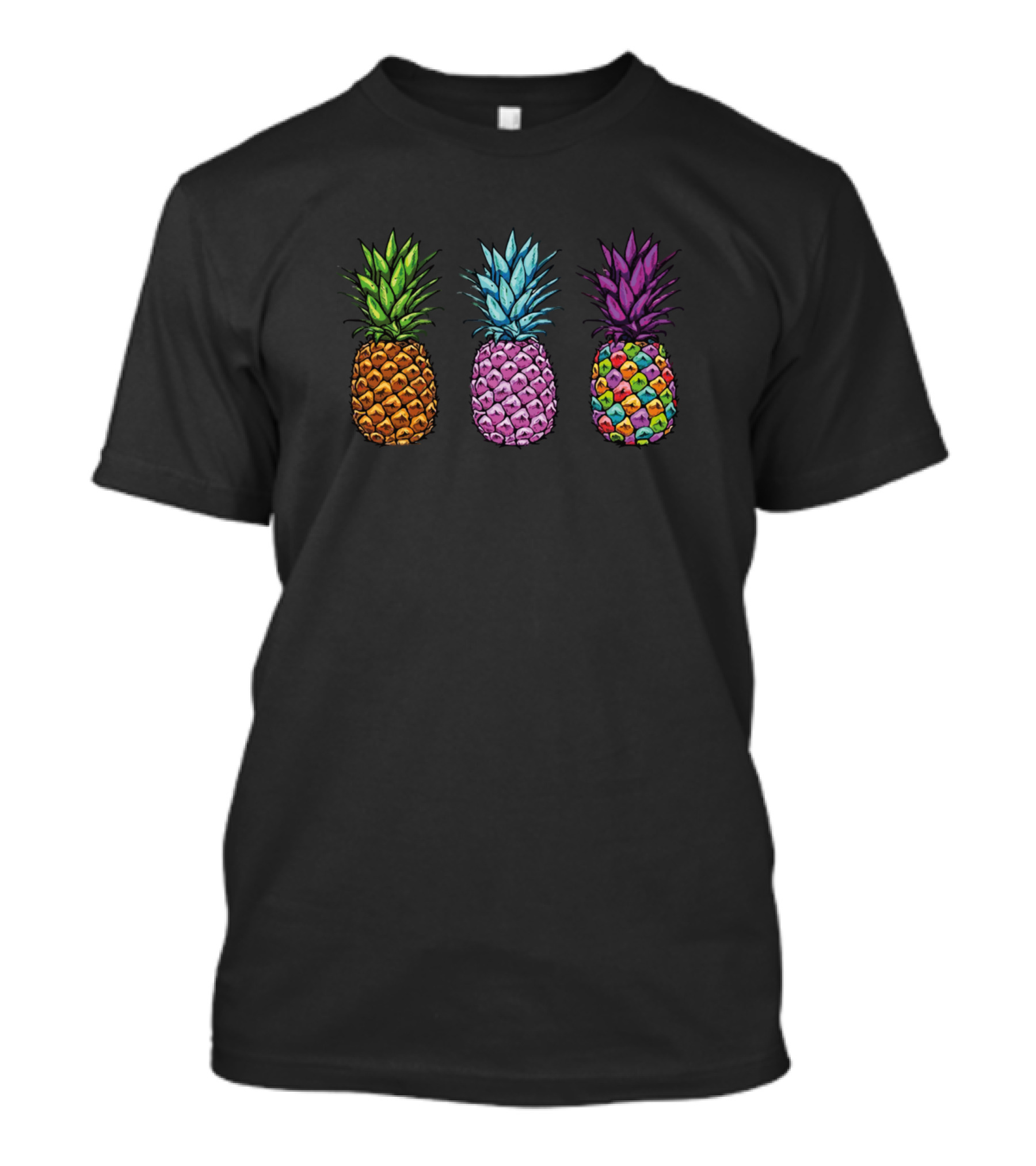 Pineapple Trio Colorful Art Pop T-Shirt