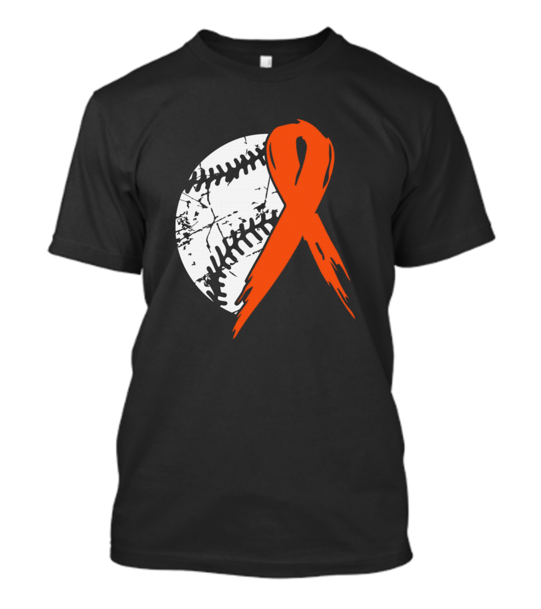 Baseball Long Q Syndrome Awareness Orange T-Shirt