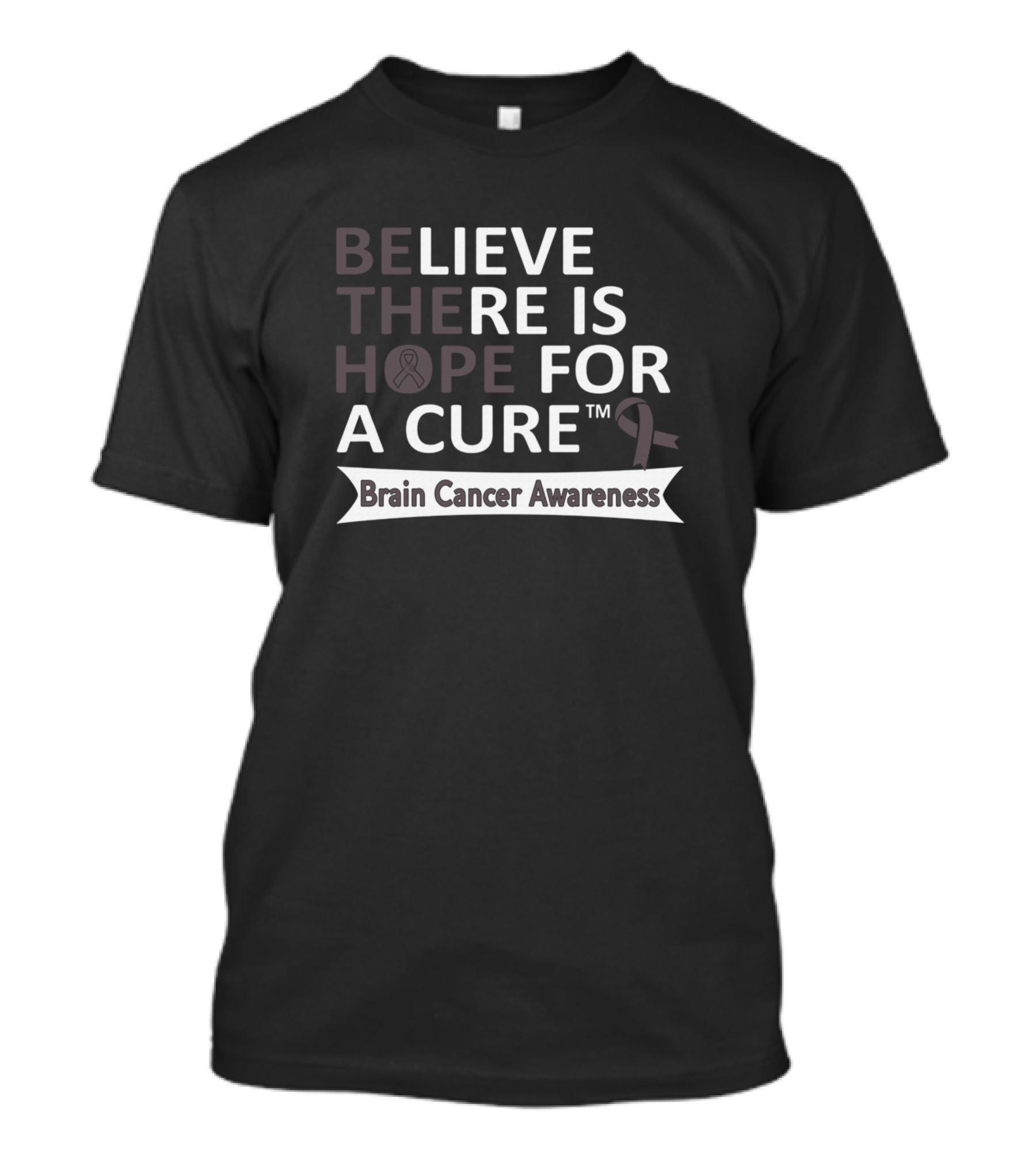 Believe There Is Hope For A Cure Brain Cancer Awareness T-Shirt