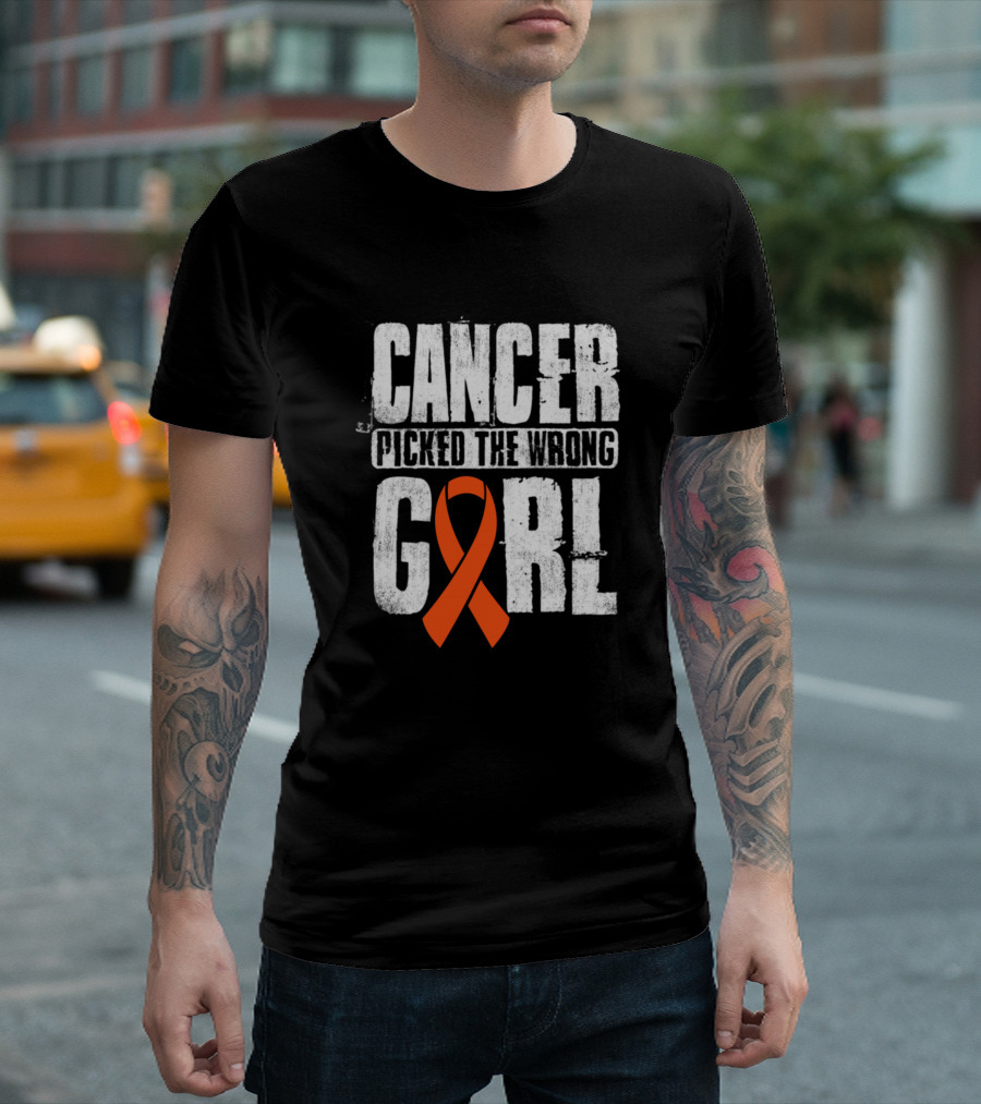 Cancer Picked The Wrong Girl Long Q Syndrome Awareness T-Shirt