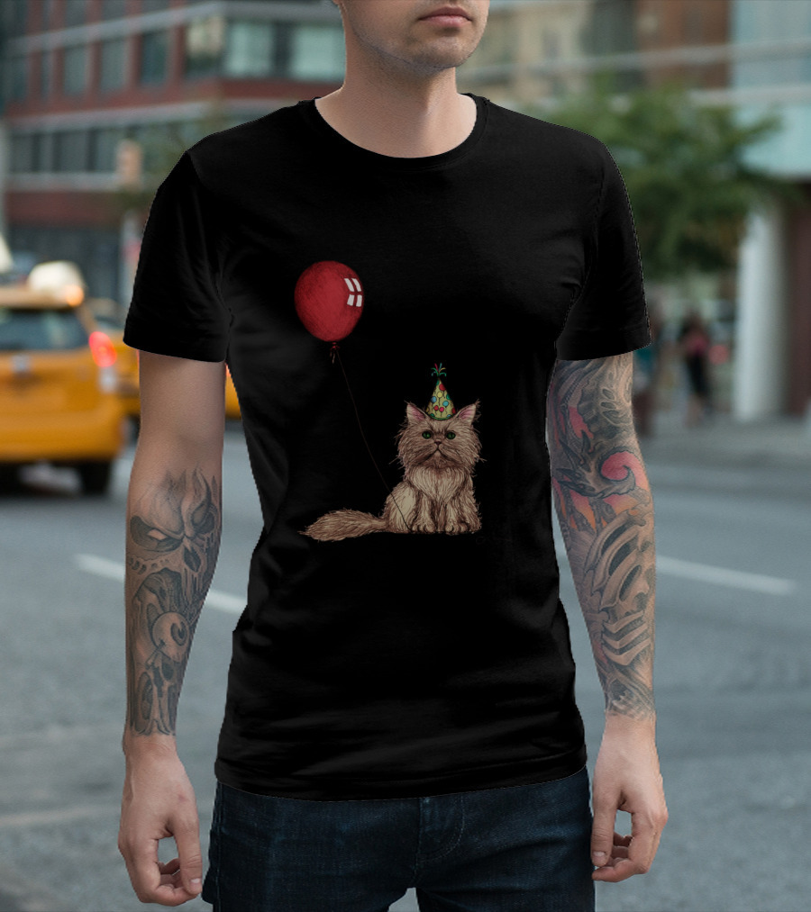 Cat Kitty Celebration Kitten Party Balloon T-Shirt
