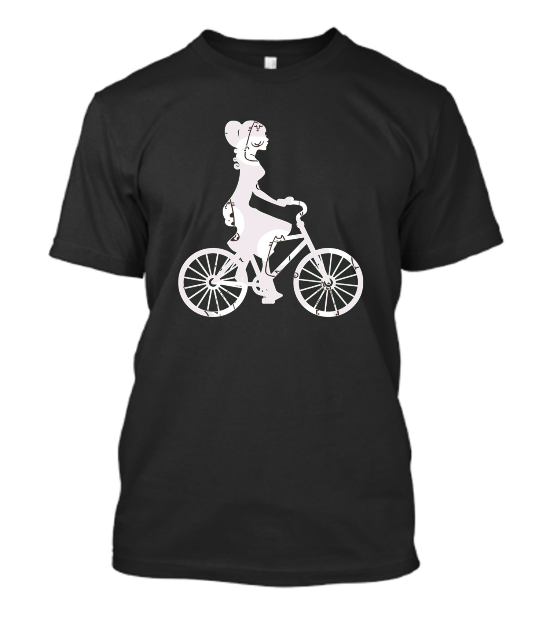 Cycling Silhouette Woman Bicycle 178 T-Shirt