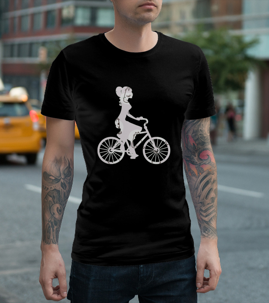 Cycling Silhouette Woman Bicycle 178 T-Shirt