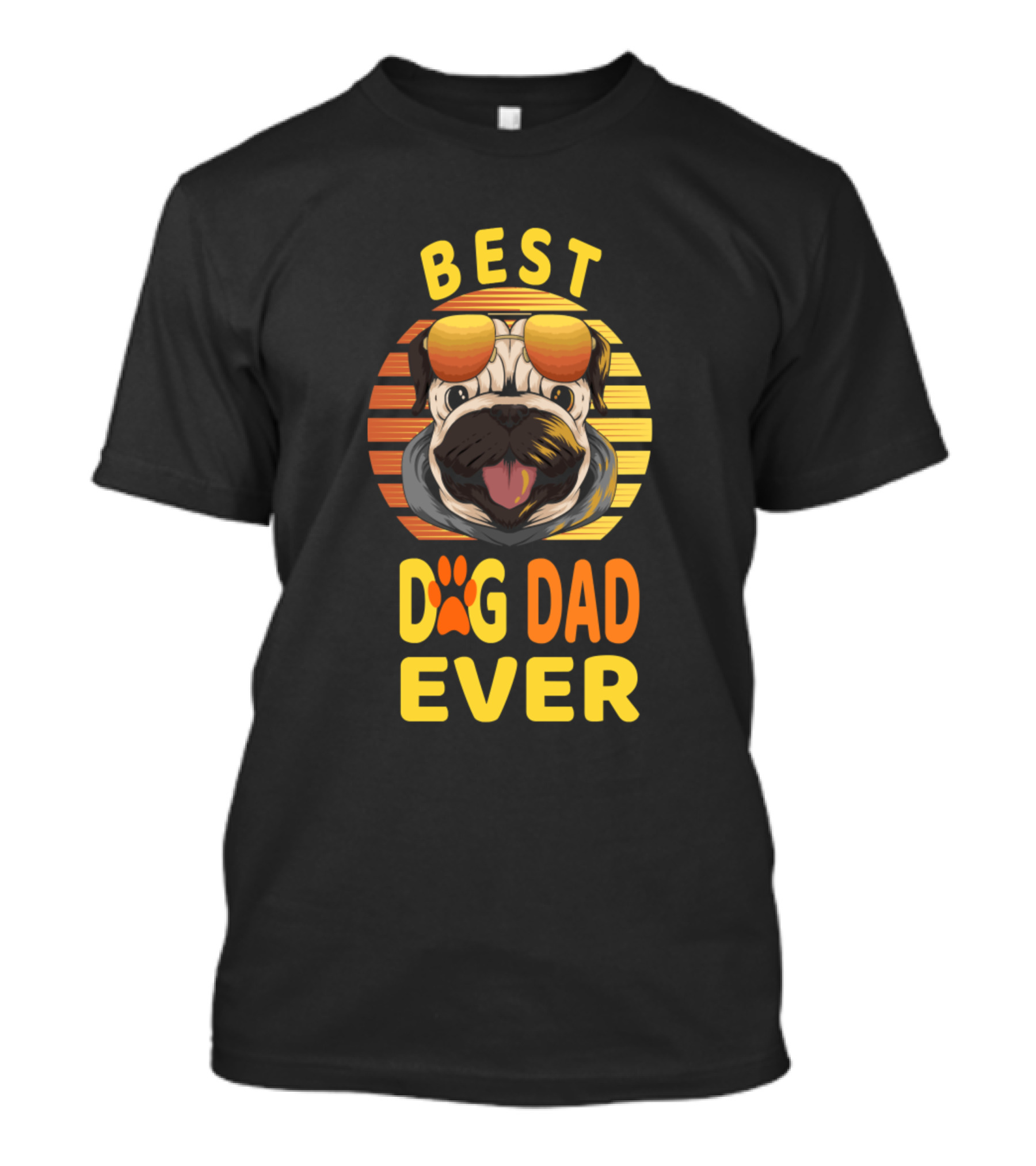 Best Dog Dad Ever Sunglasses Dog T-Shirt