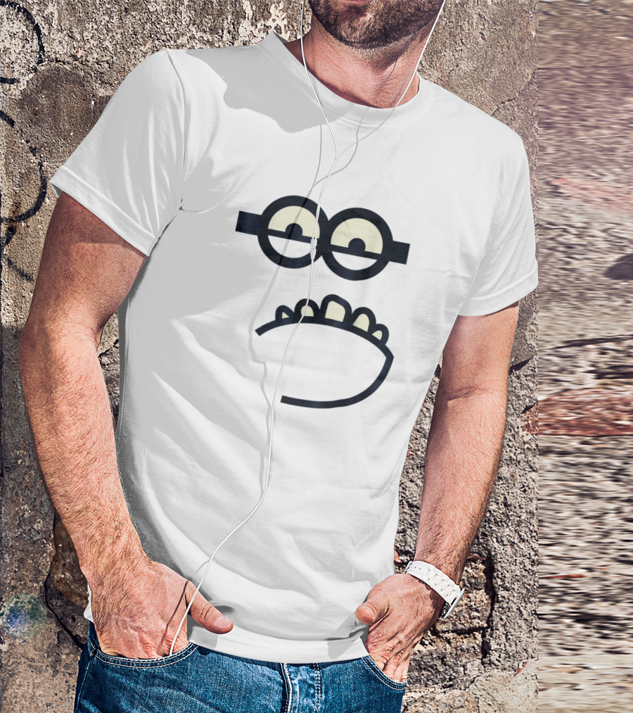 Evil Minion Face Despicable Me Minions Eyes And Teeth T-Shirt