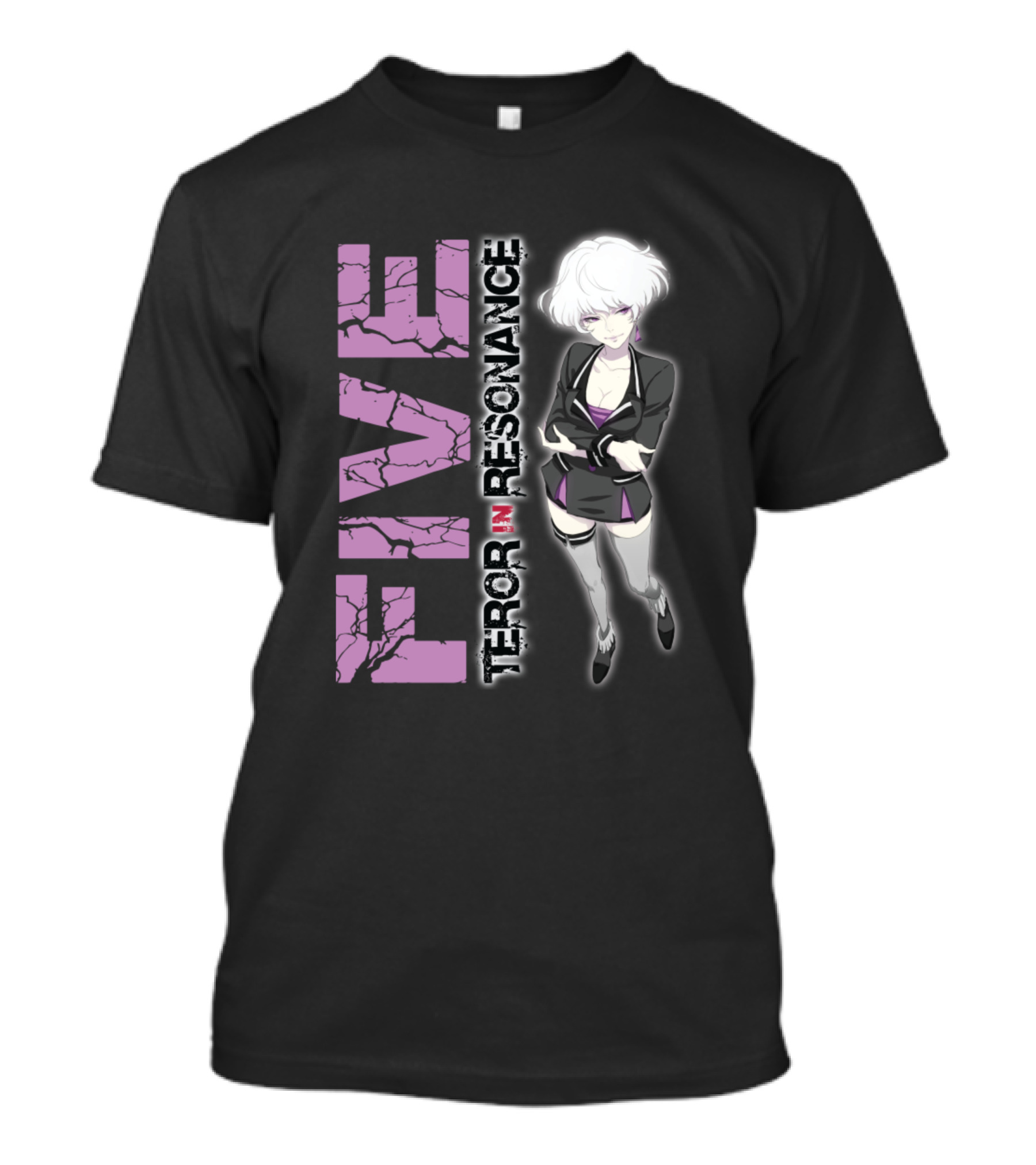 FIVE In Terror In Resonance Anime Character And Text T-Shirt