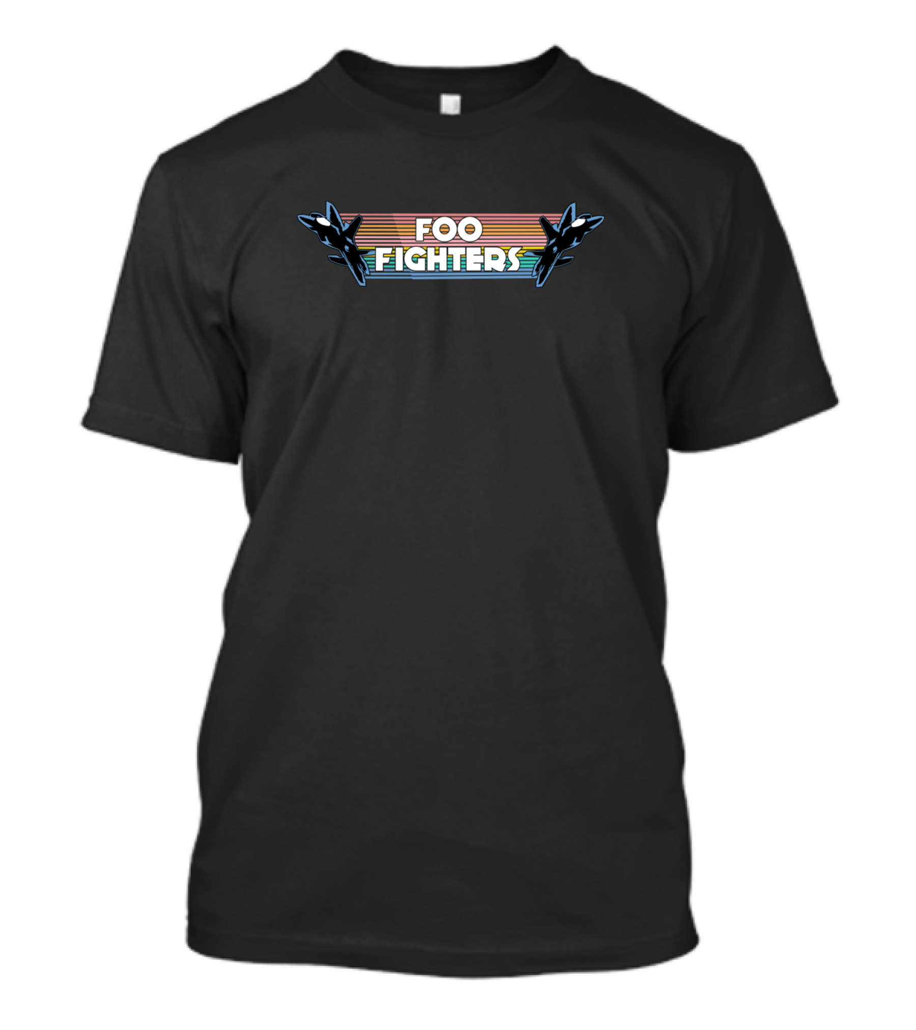 Foo Fighters Airplane Logo Stripes T-Shirt
