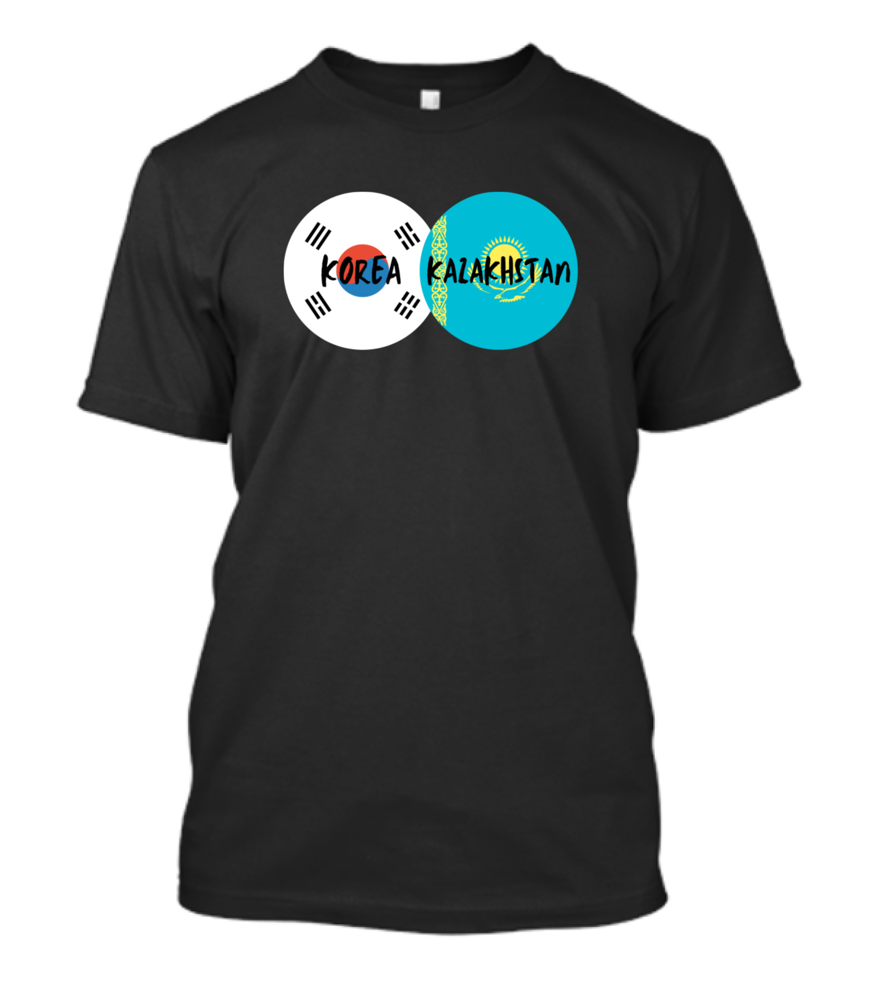 Korea Kazakhstan Korean Kazakh Flag Unity T-Shirt