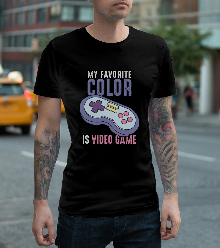My Favorite Color Is Video Game Controller Lover Gamer T-Shirt