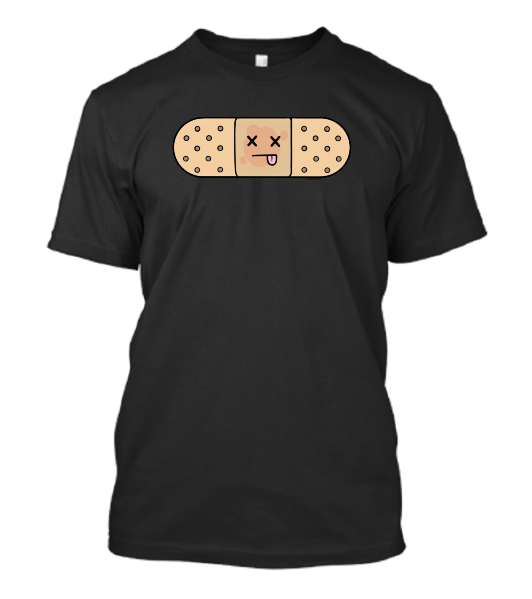 Ouch Bandage Emoji With Tongue Sticking Out T-Shirt