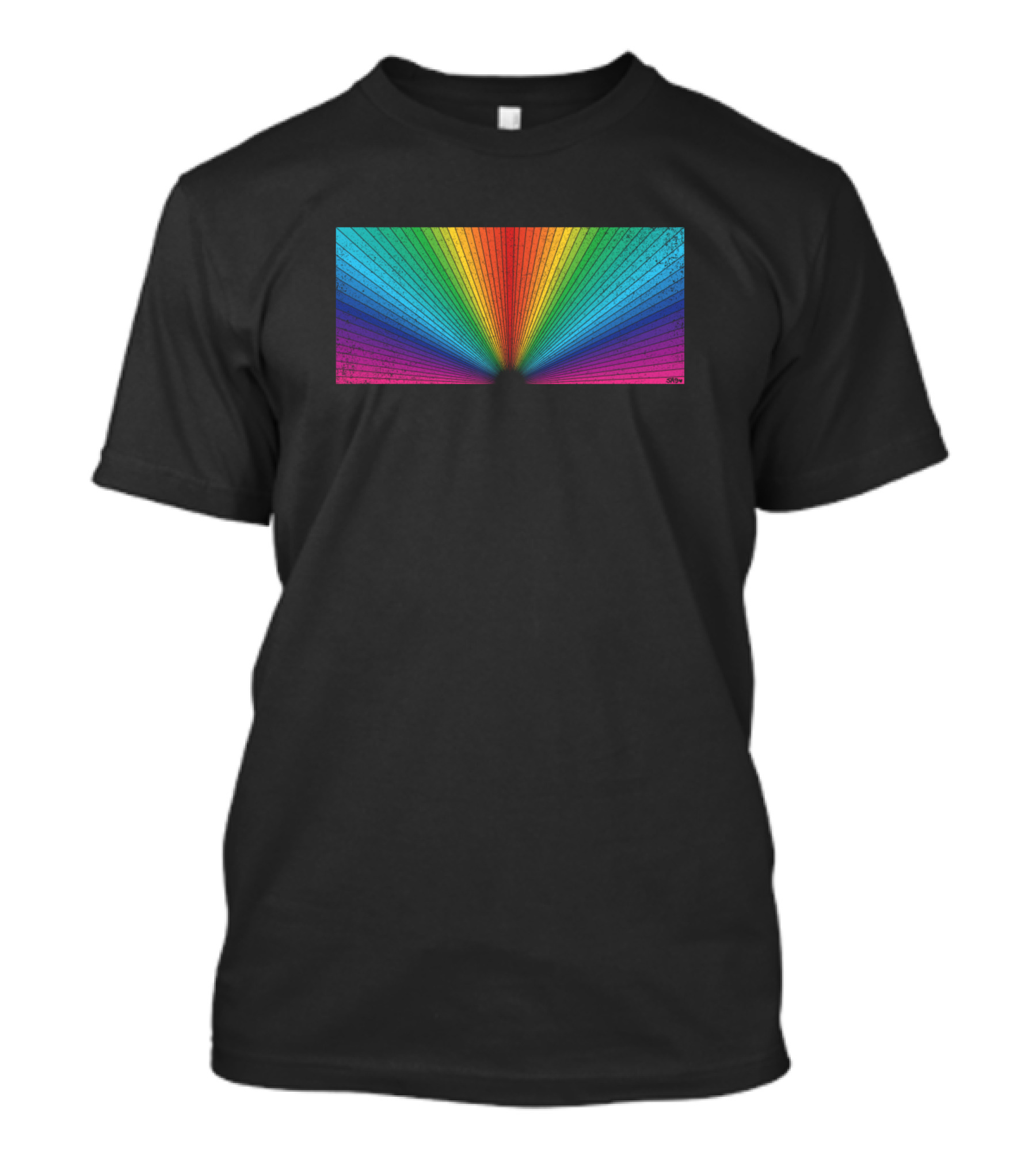 Vibrant Rainbow Spectrum Burst T-Shirt