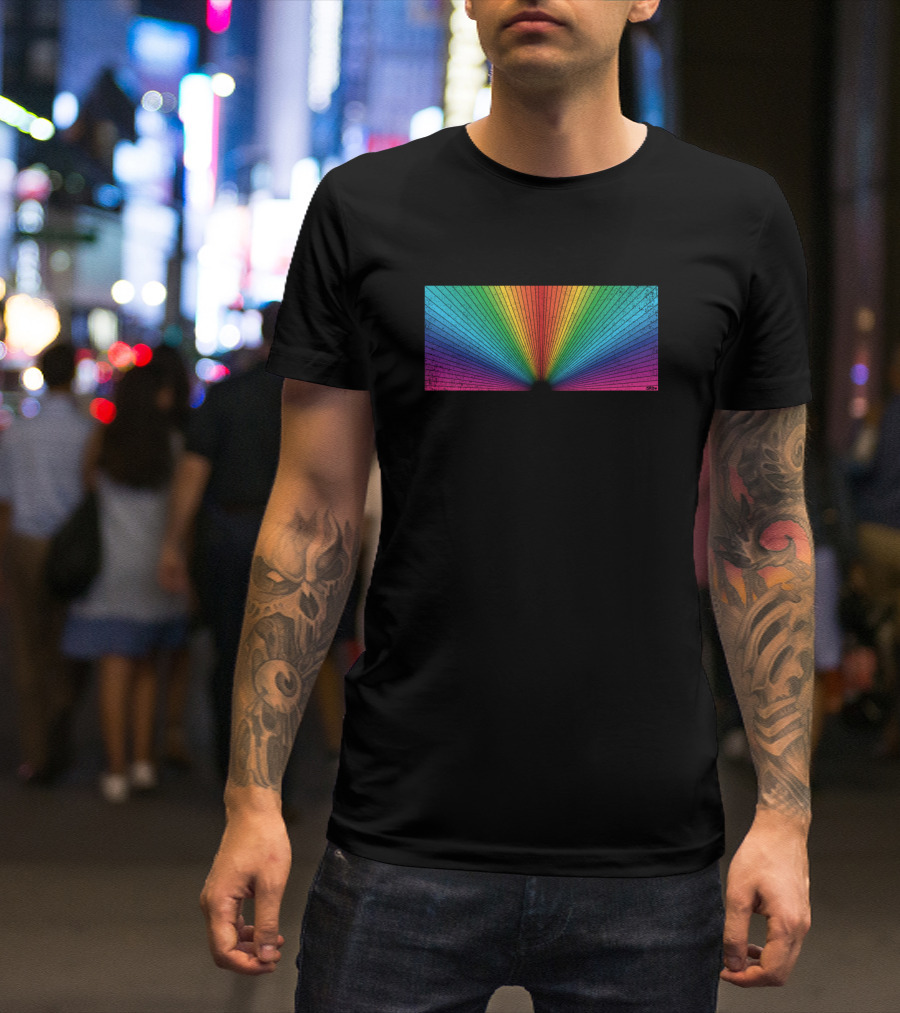Vibrant Rainbow Spectrum Burst T-Shirt