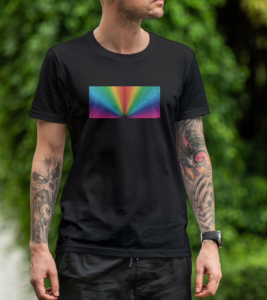 Vibrant Rainbow Spectrum Burst T-Shirt