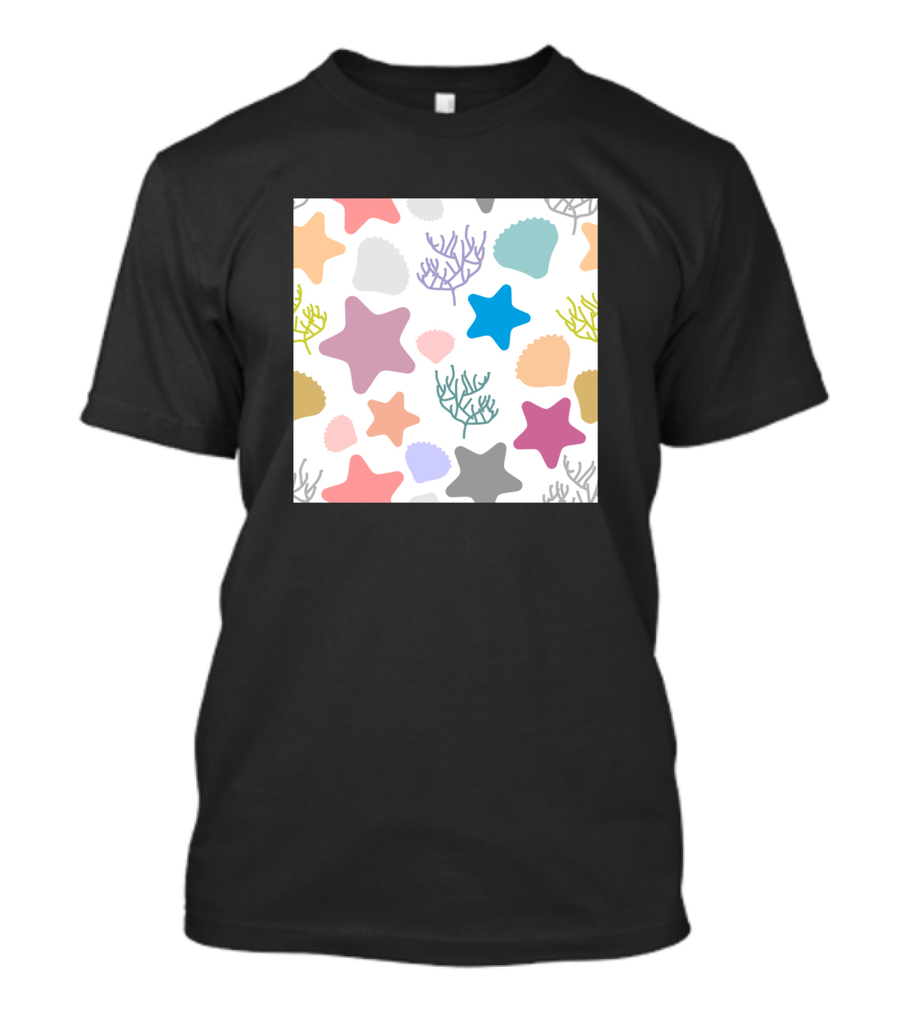Starfish Shell Coral Beach T-Shirt