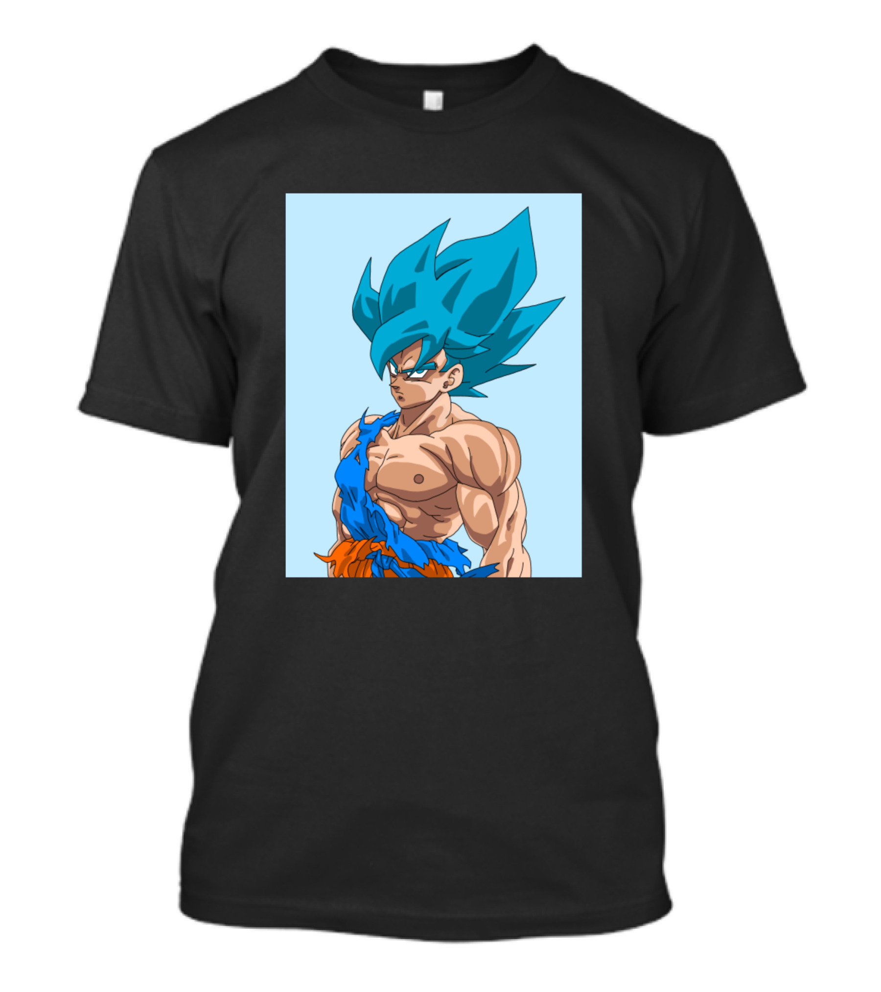 Super Saiyan Blue Goku Powerful Anime Warrior Transformation T-Shirt