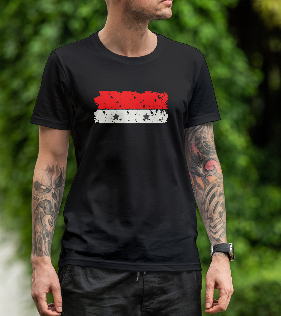 Syrien Flag Grunge T-Shirt