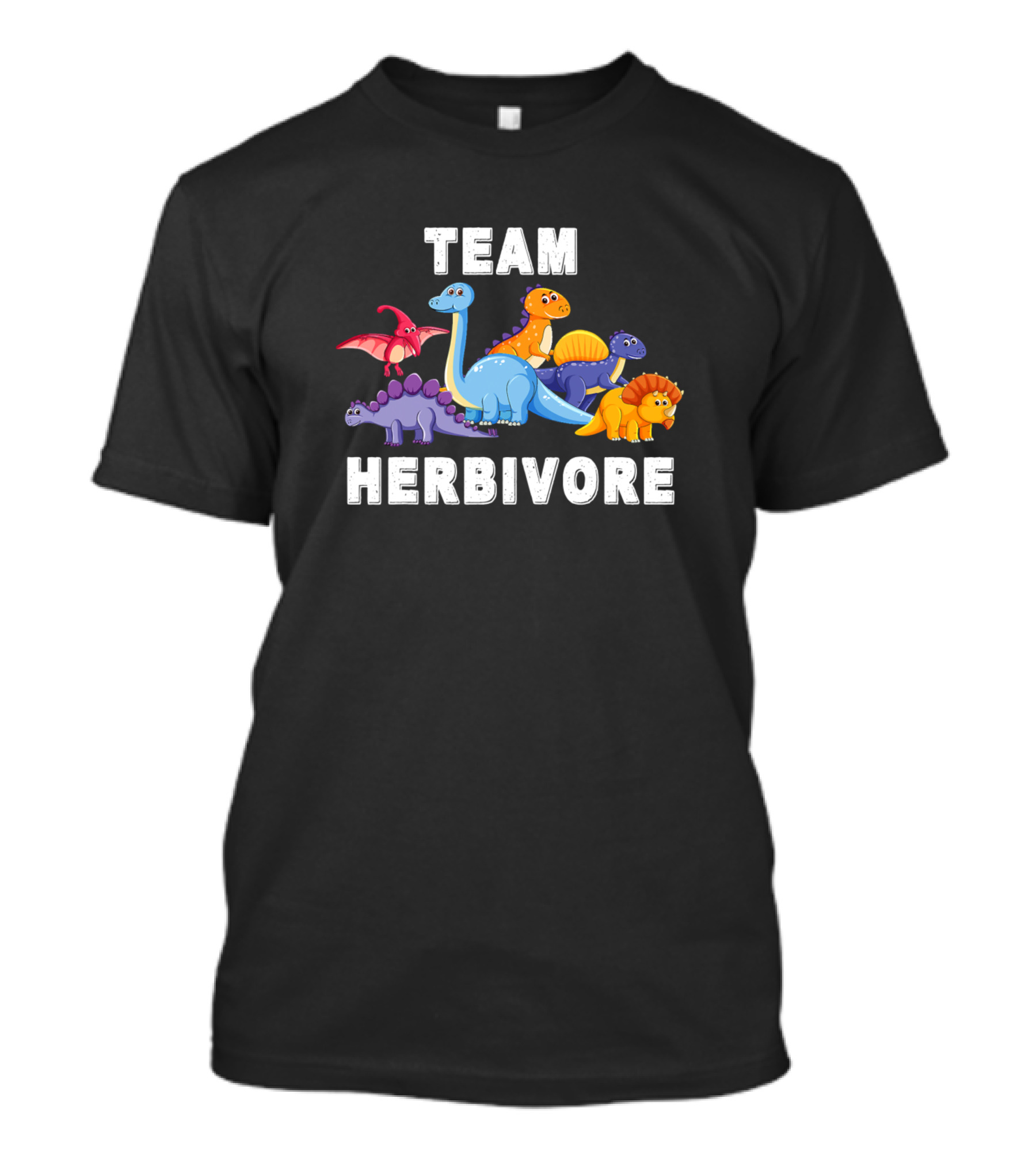 Team Herbivore Cute Dinosaur Dino Vegan Vegetarian T-Shirt