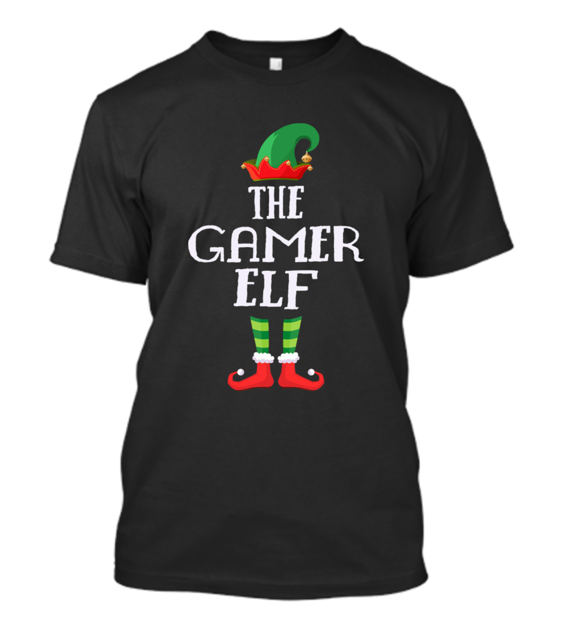 The Gamer Elf Matching Family Group Christmas Gaming T-Shirt