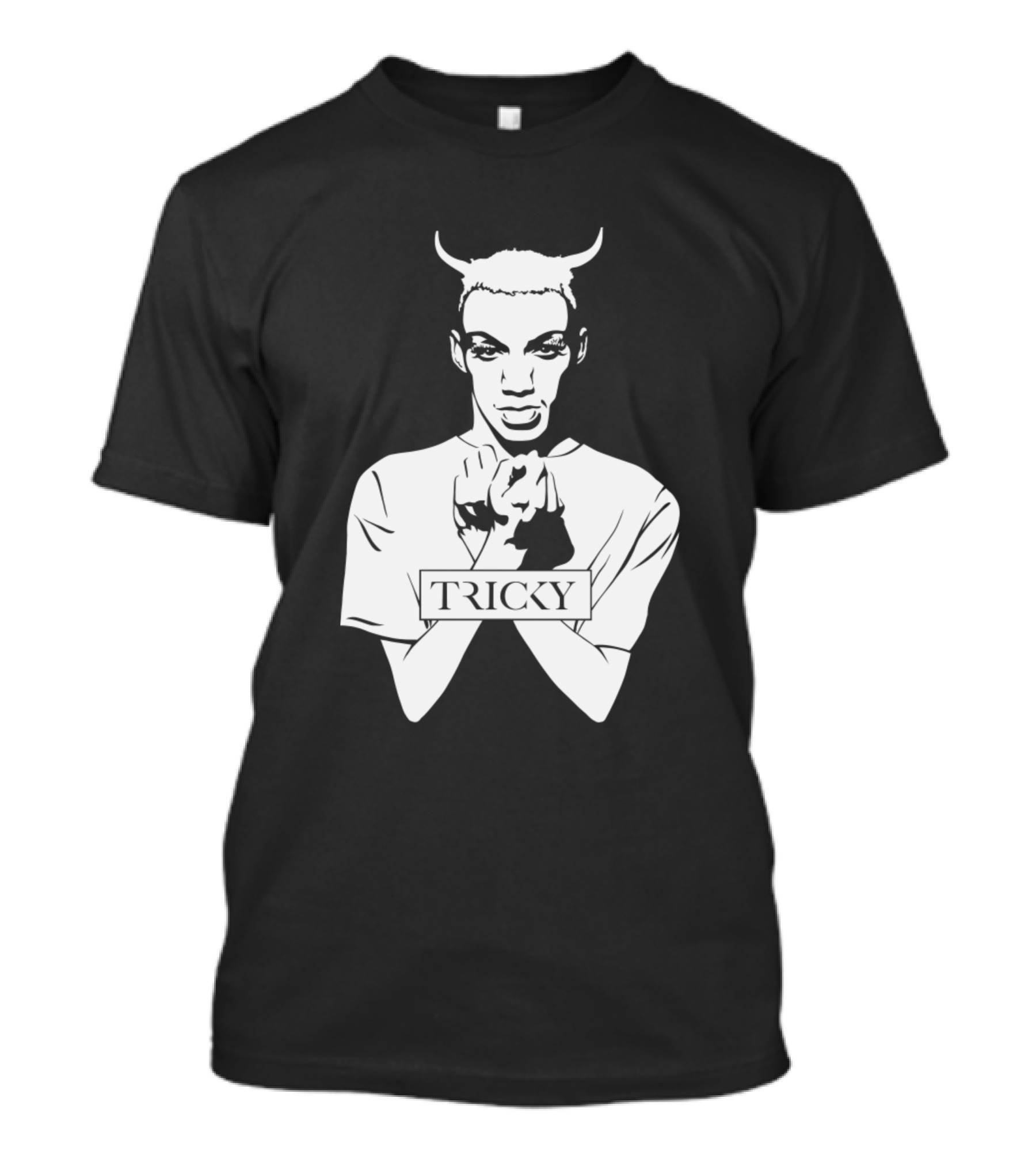 Tricky White Horns Monochrome T-Shirt