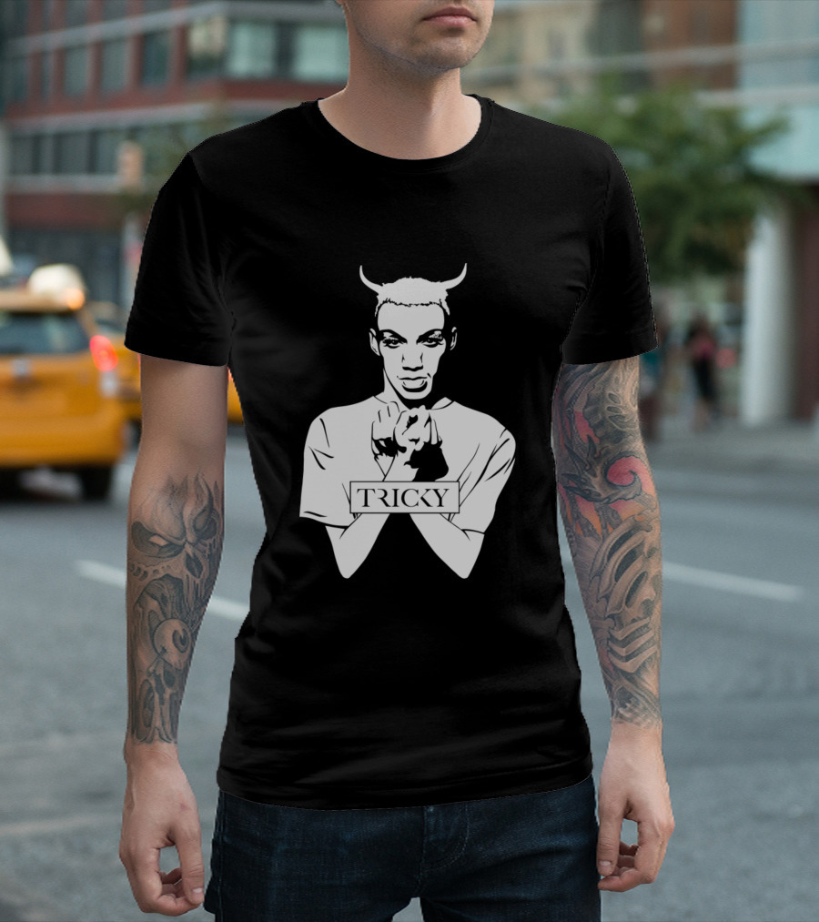 Tricky White Horns Monochrome T-Shirt