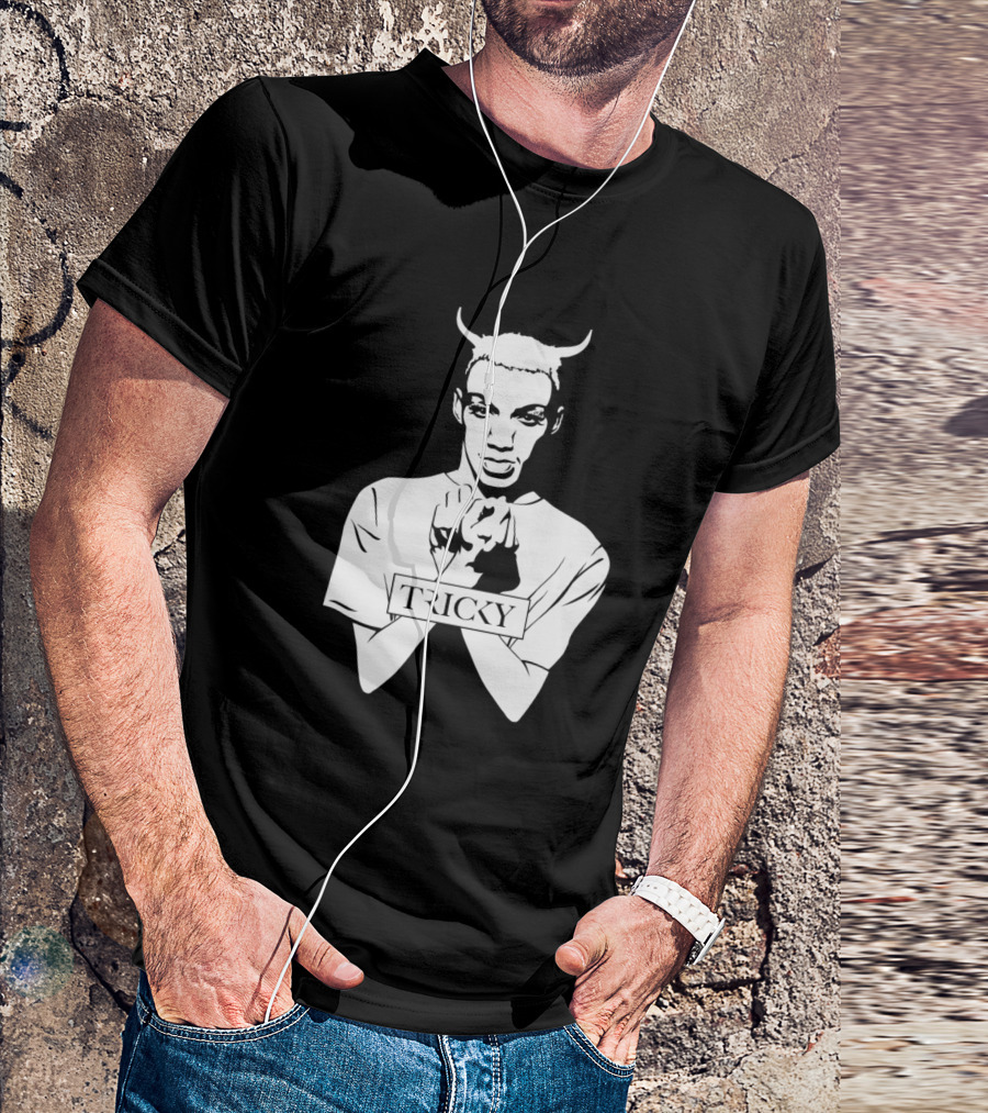 Tricky White Horns Monochrome T-Shirt