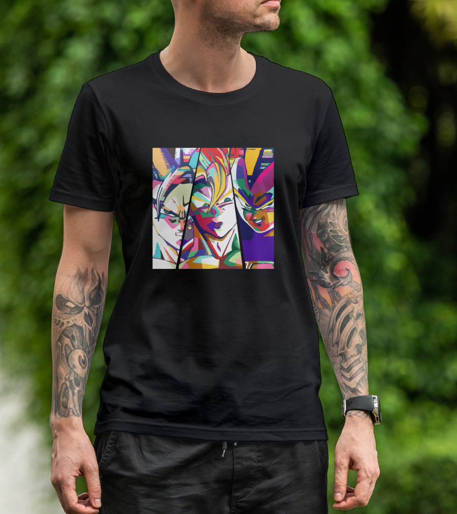 Vegetto Fusion Art Colorful Pop T-Shirt