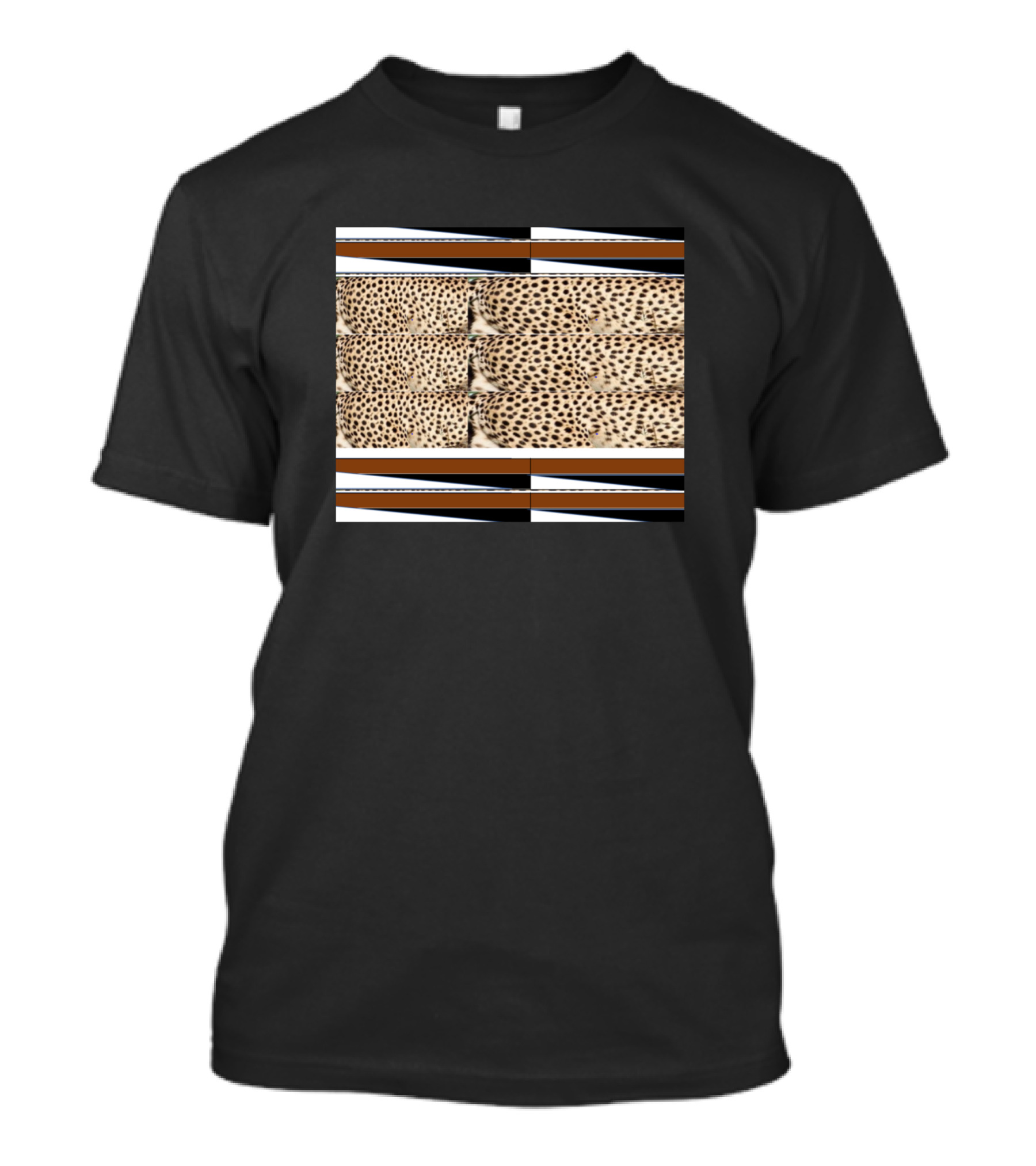 Abash Terra Leocota Abstract Cheetah Pattern Rectangle T-Shirt
