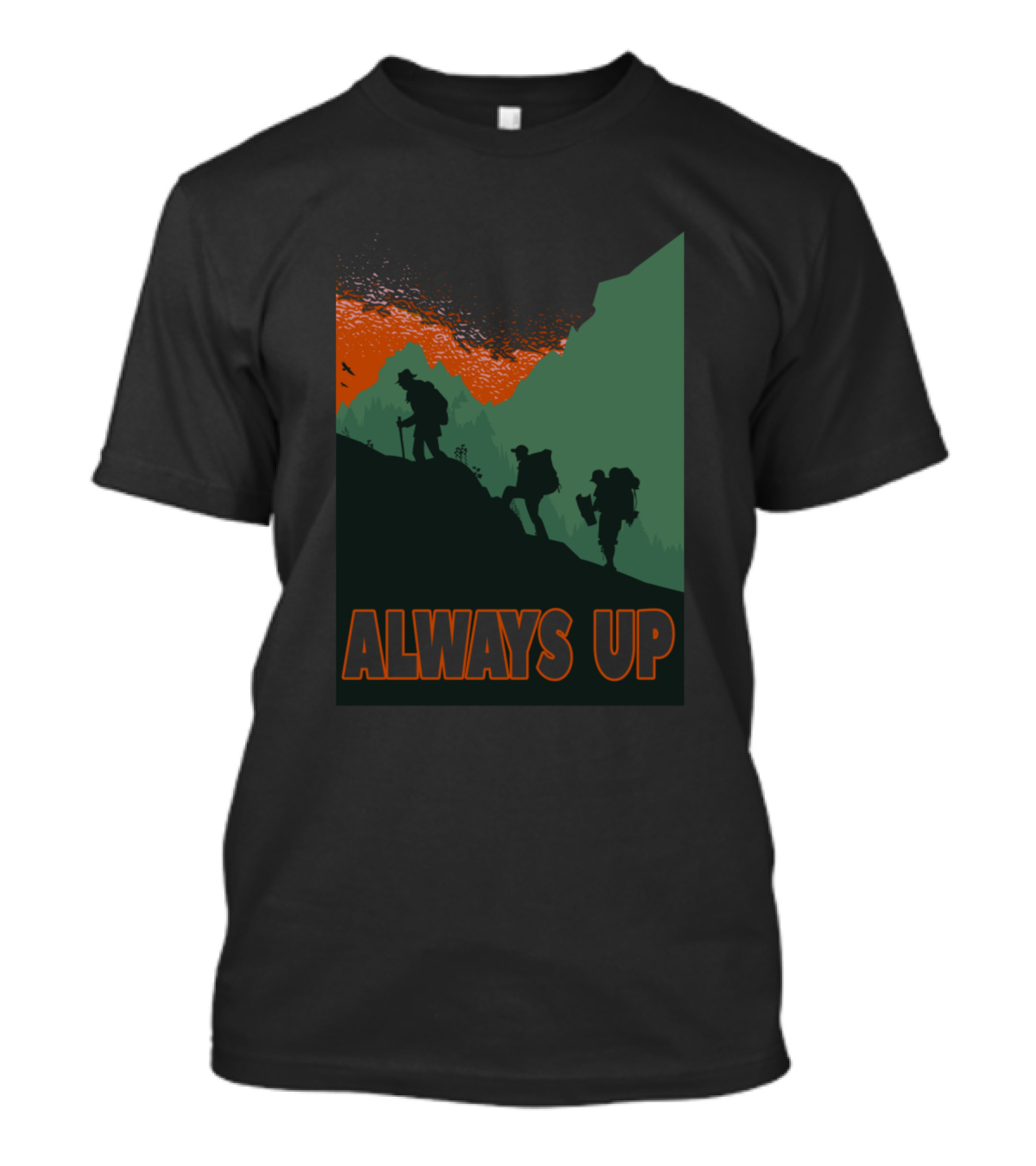 Always Up Hiking Explorer Team Mountain Adventure T-Shirt
