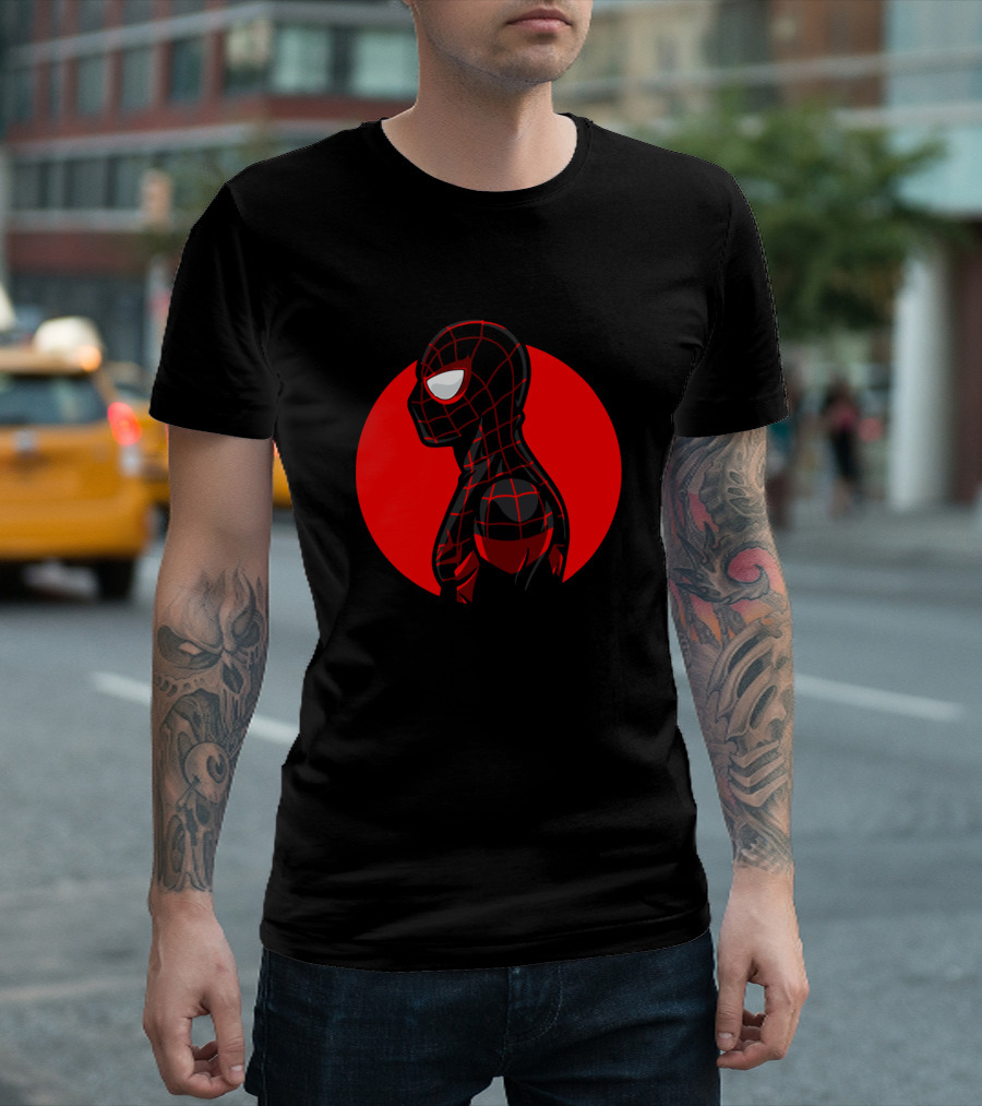 Miles Morales Black Red Spider-Man Iconic Suit Hero T-Shirt