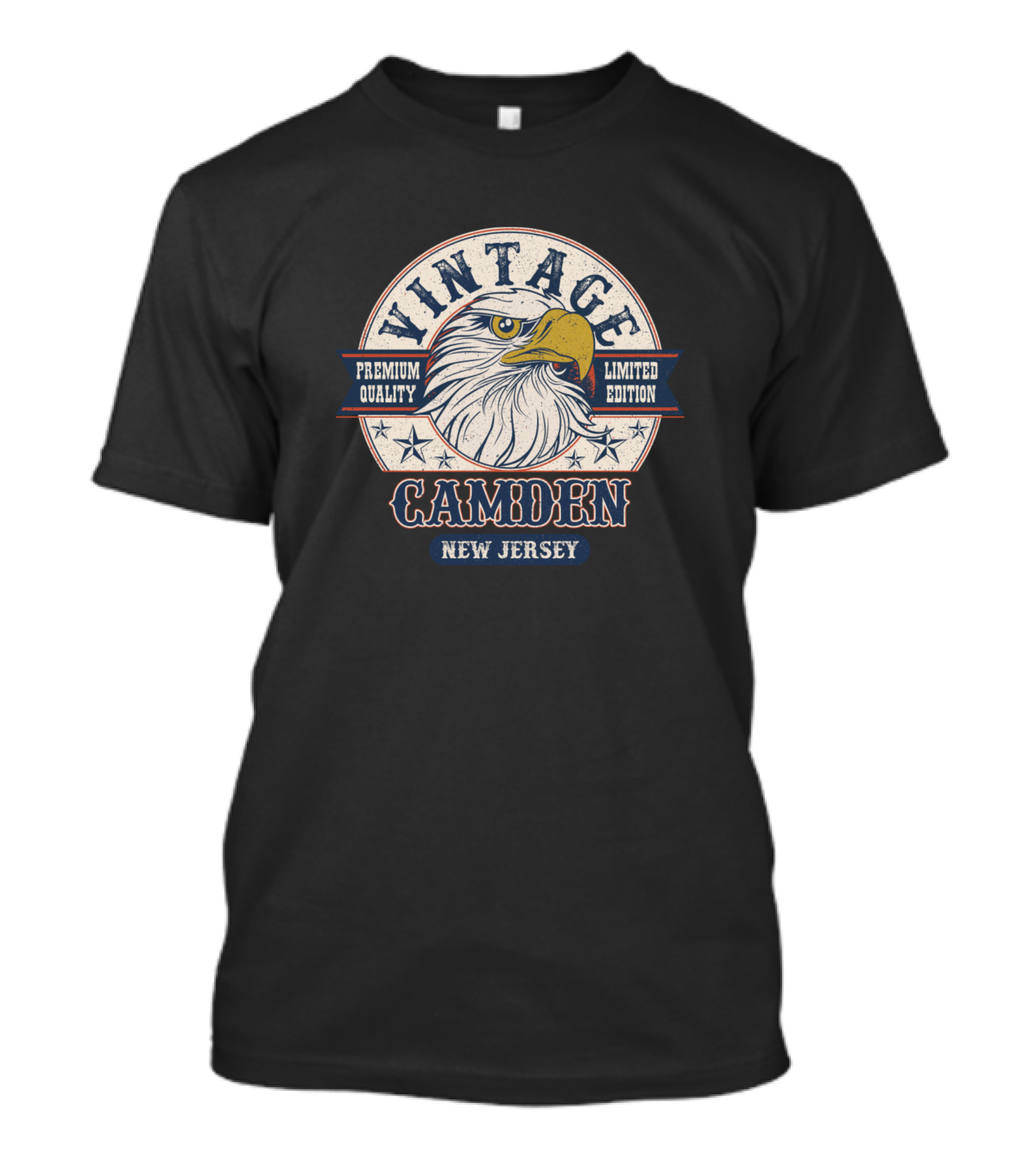Vintage Eagle Camden New Jersey Premium Quality T-Shirt