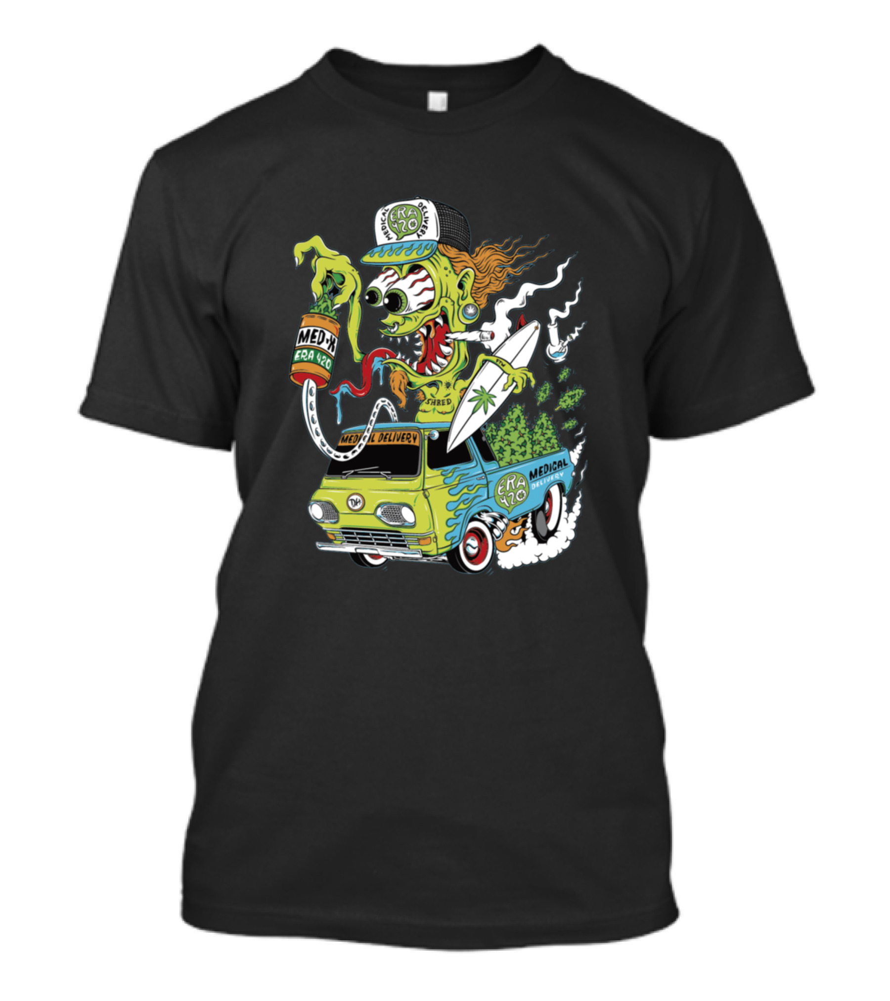 CRAZY HOT ROD COMIC MEDICAL DELIVERY CRA 420 SURF T-Shirt