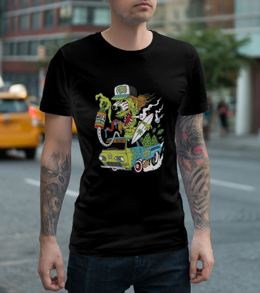 CRAZY HOT ROD COMIC MEDICAL DELIVERY CRA 420 SURF T-Shirt
