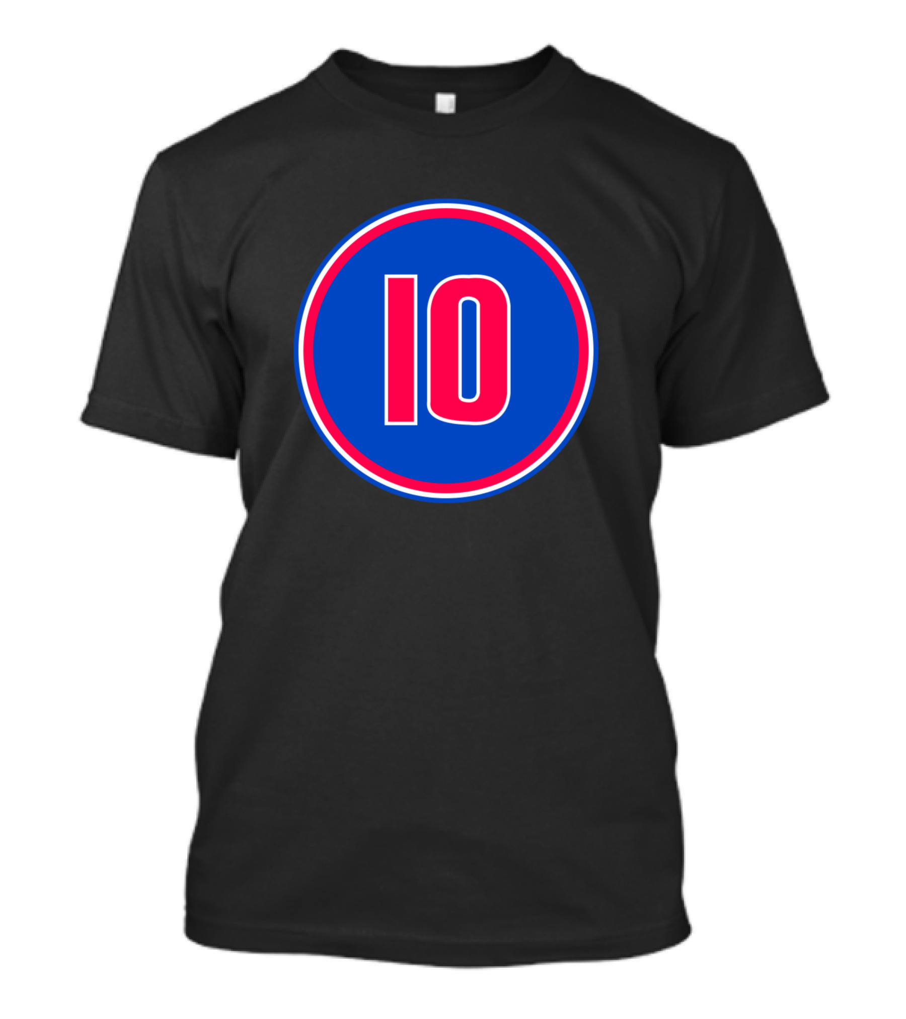 Dennis Rodman Number 10 Jersey Detroit Pistons Iconic Emblem T-Shirt