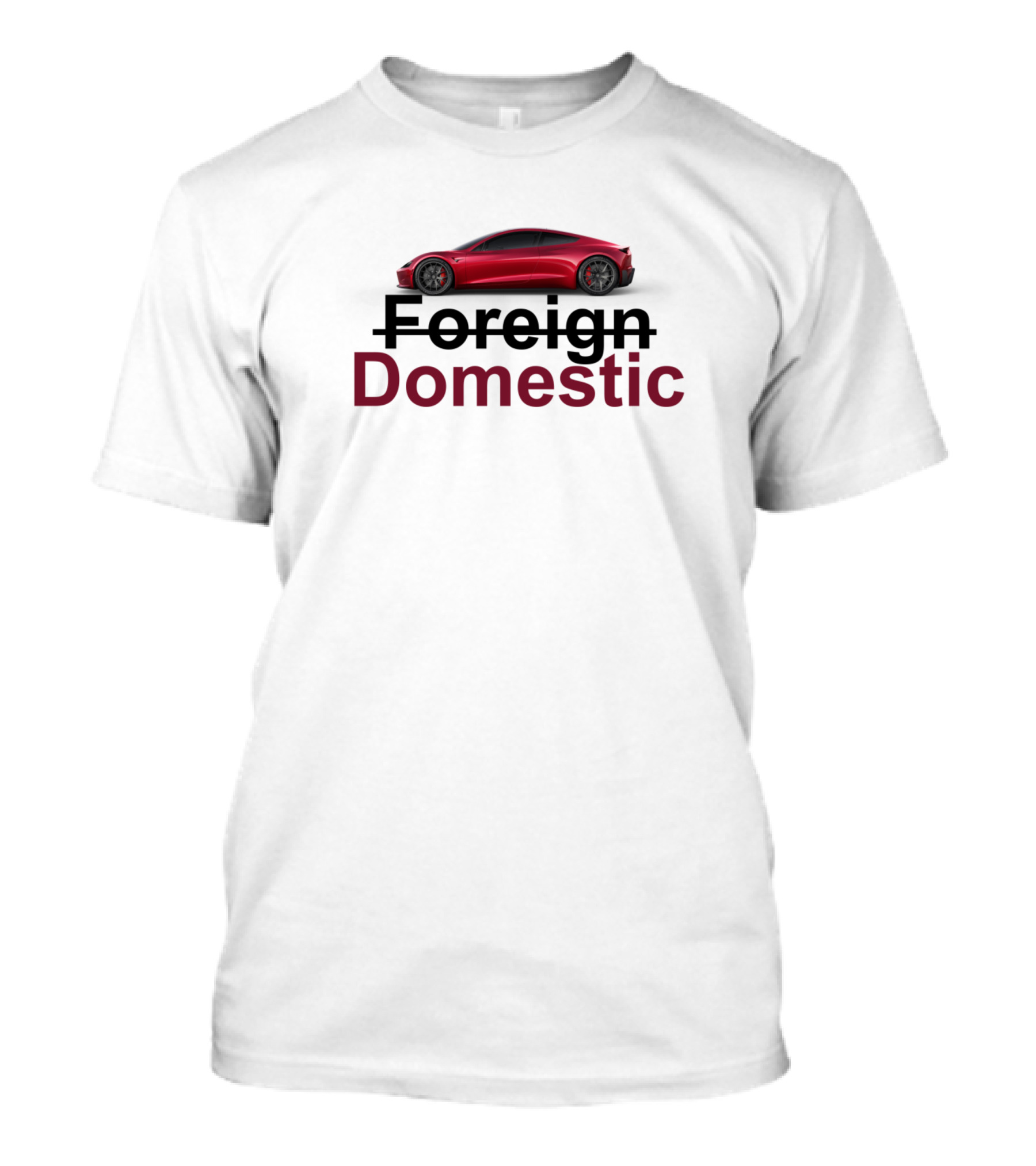 Domestic Cars Over Foreign With Red Coupe T-Shirt