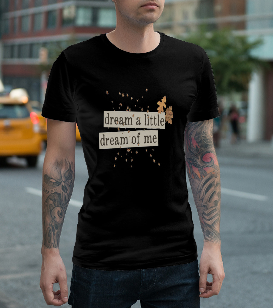 Dream A Little Dream Of Me Falling Leaves And Stars T-Shirt