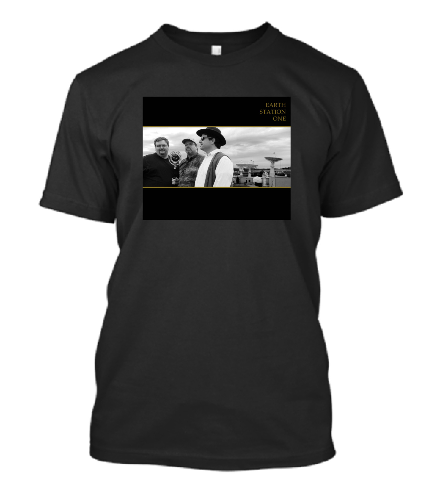 Earth Station One Retro Style With Three Men And Antenna T-Shirt
