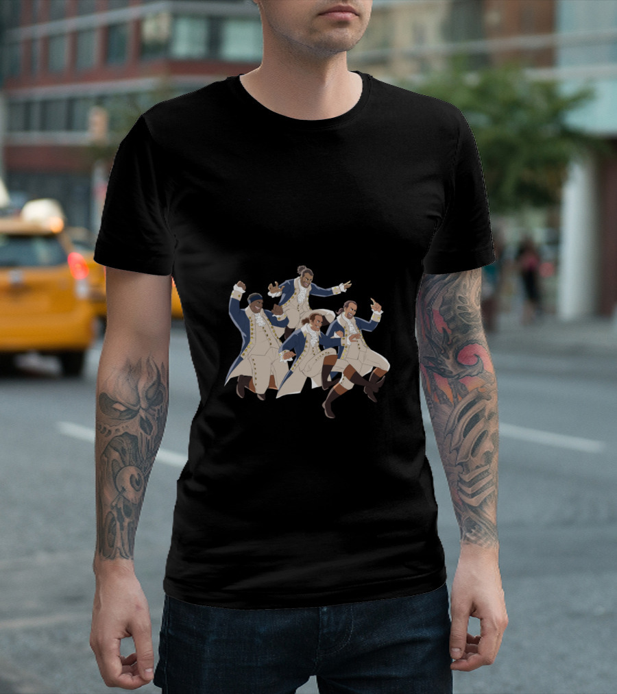 Hamilton Musical Characters in Colonial Outfits with Dance Poses T-Shirt