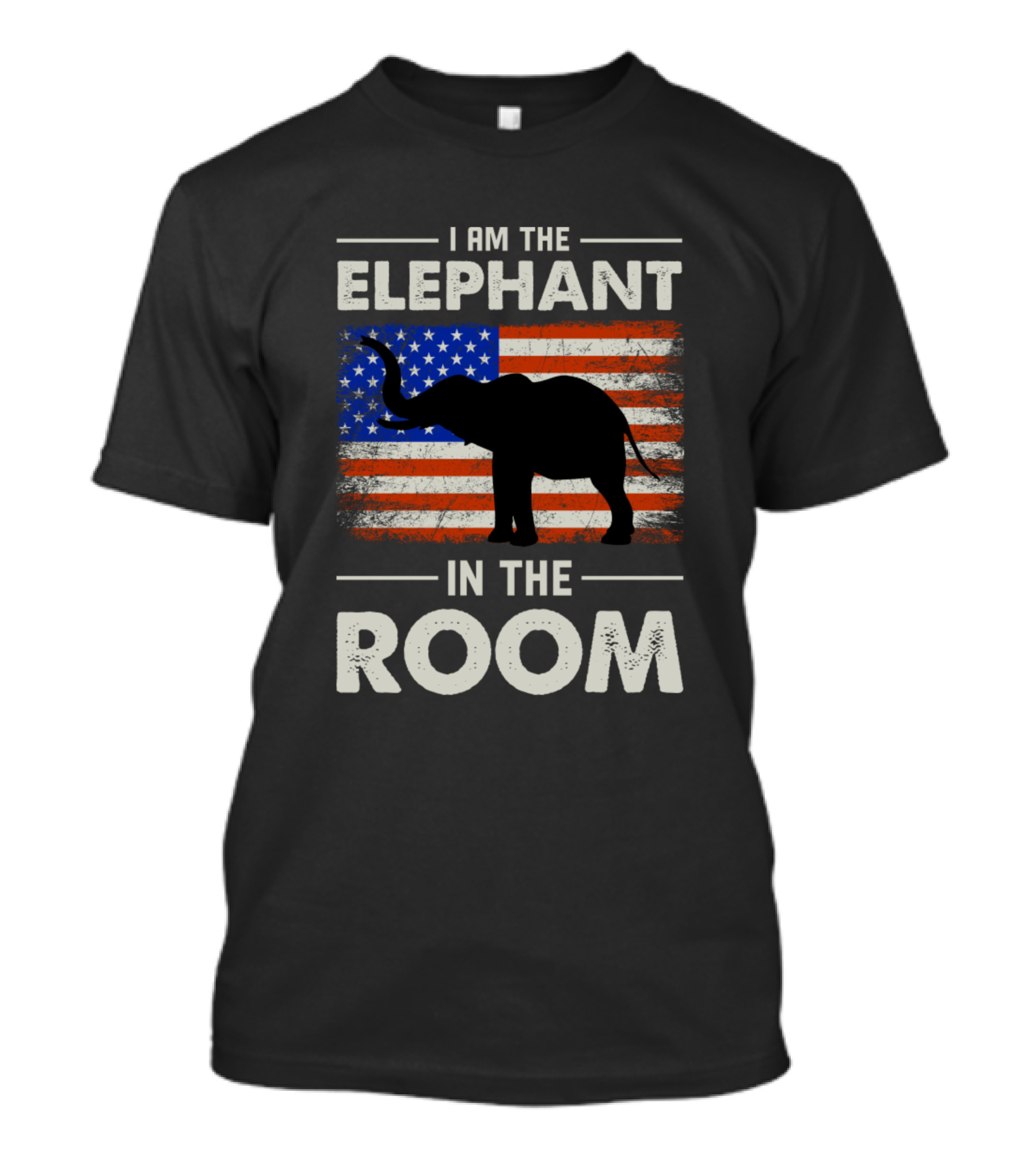 I Am The Elephant In The Room American Flag T-Shirt