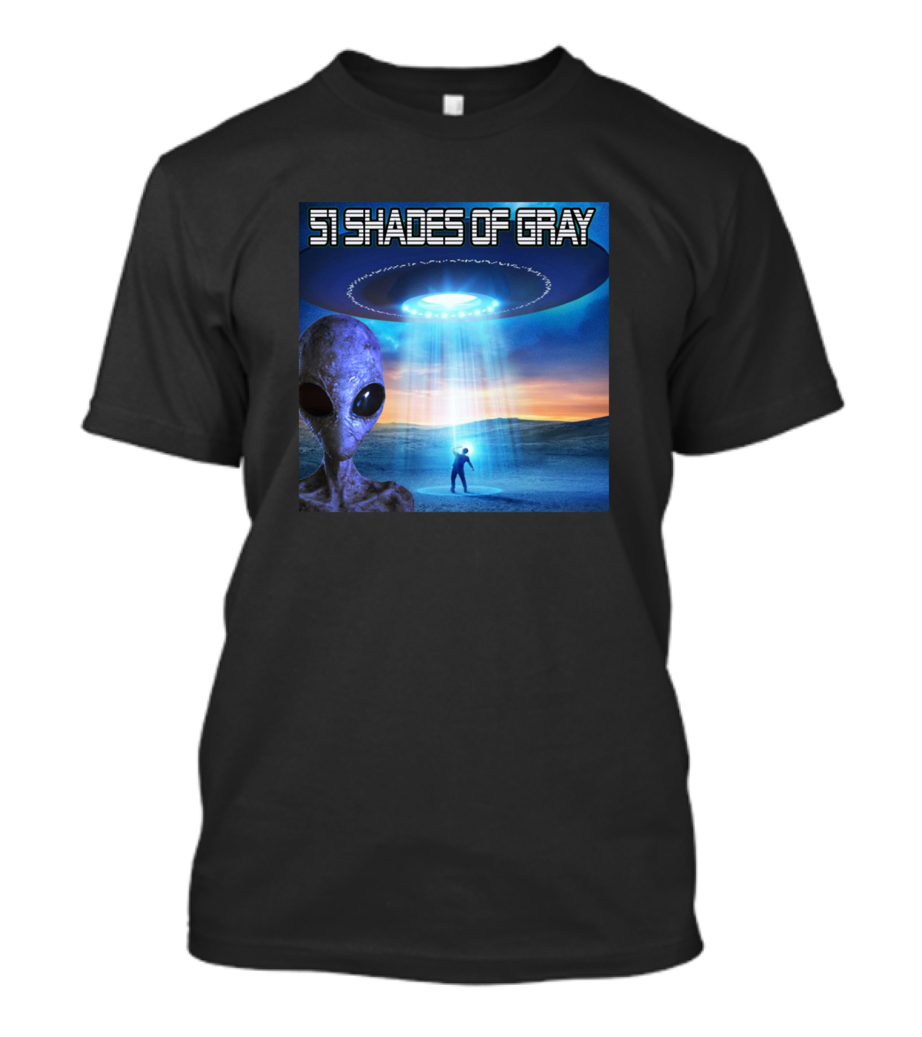 51 Shades Of Gray Alien UFO Encounter T-Shirt