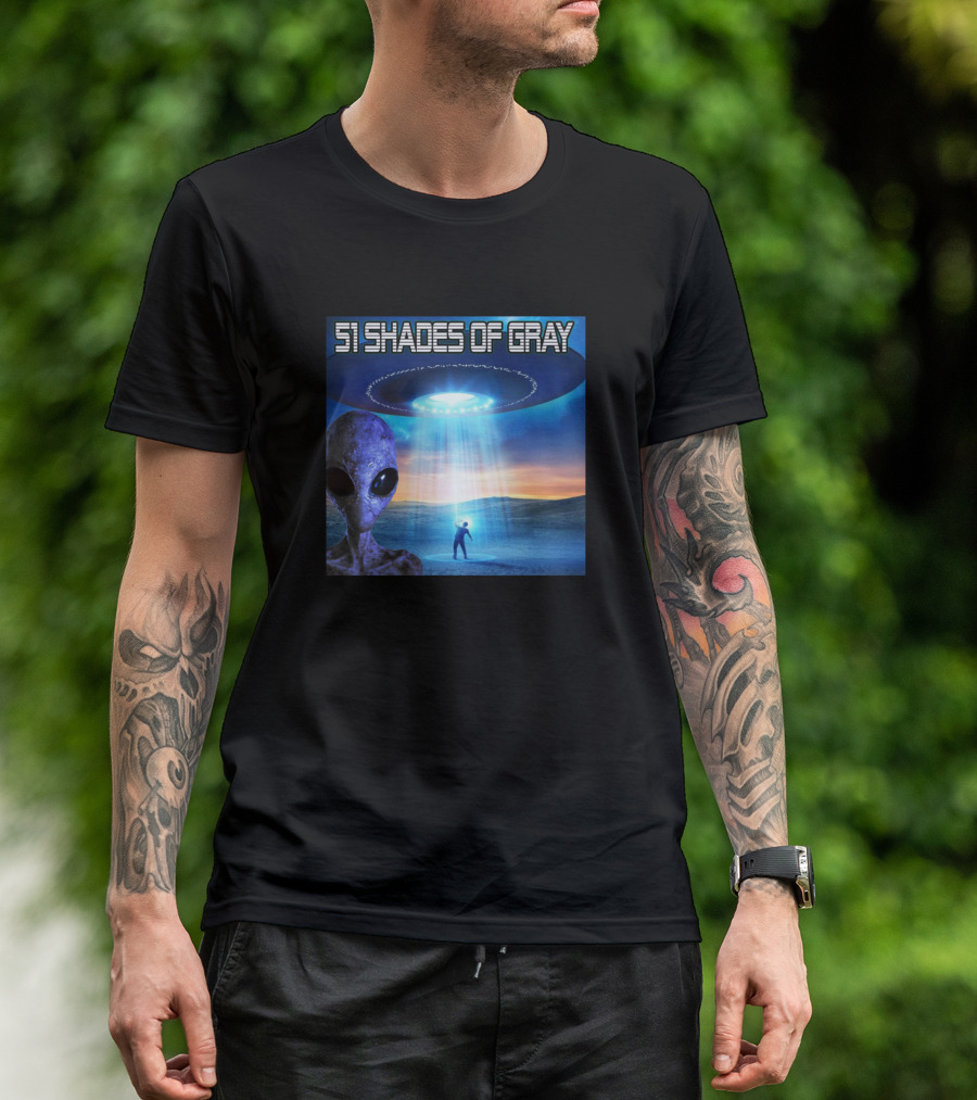 51 Shades Of Gray Alien UFO Encounter T-Shirt