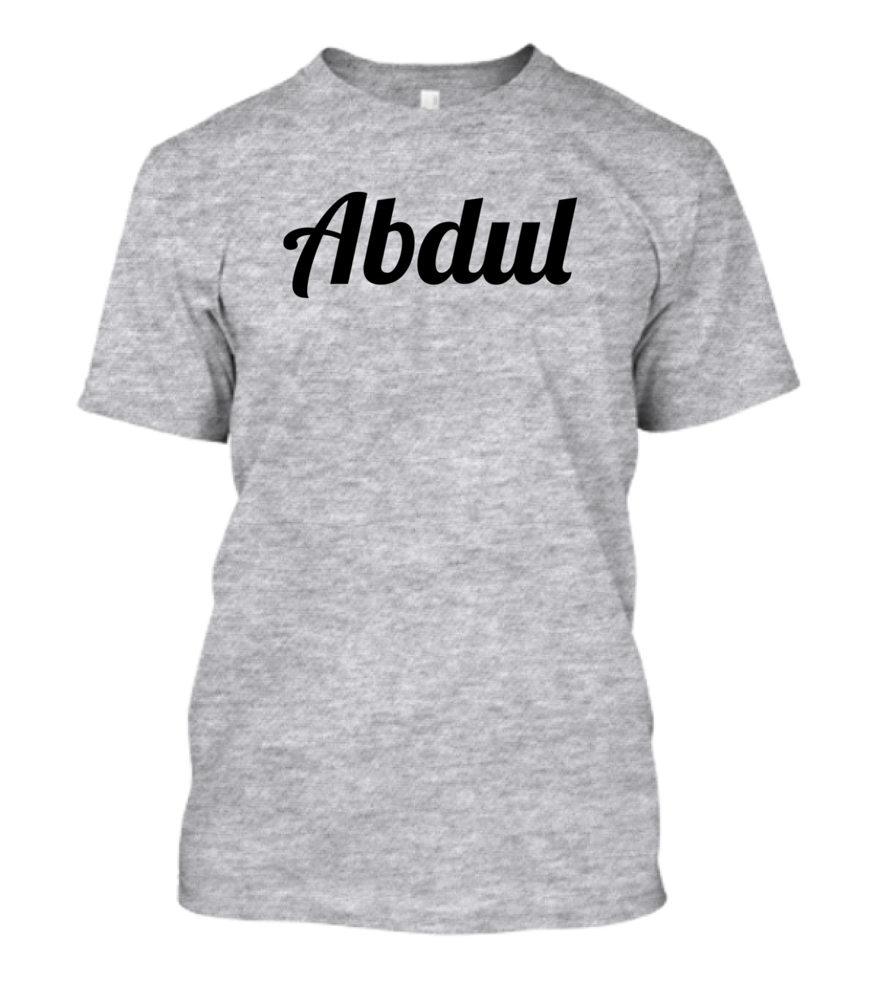 Abdul Bold Cursive Minimalist Black T-Shirt