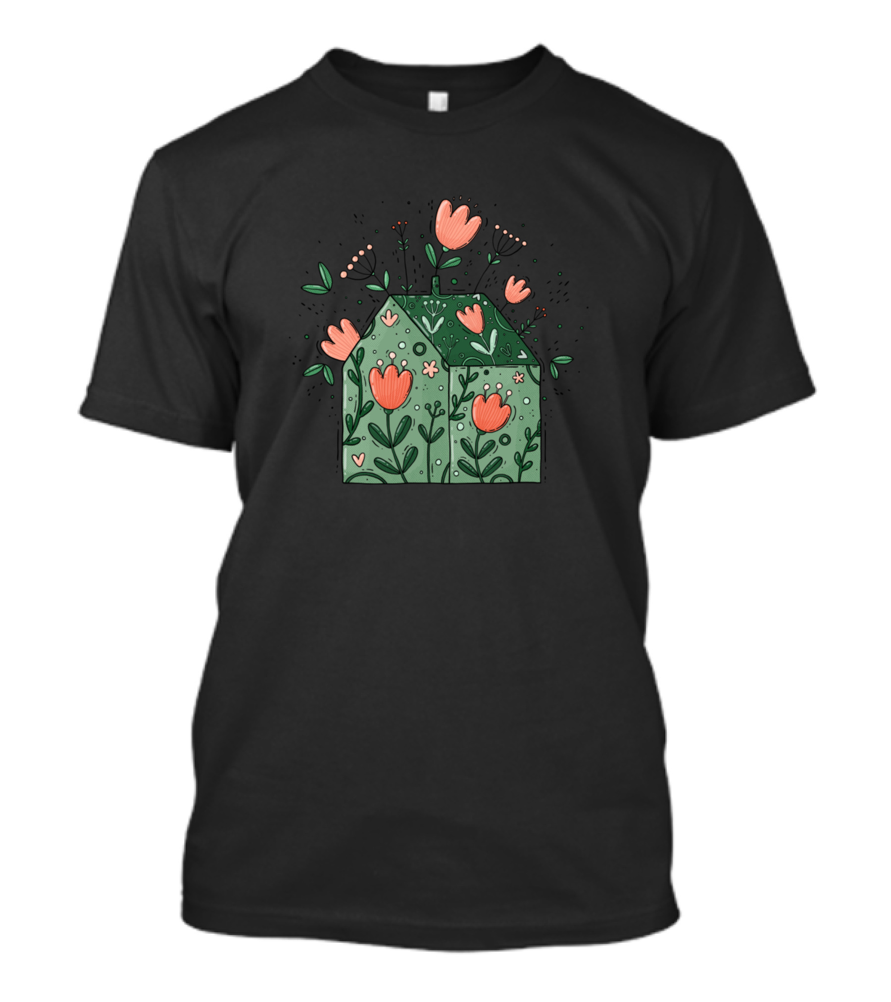 Blooming House Floral Greenhouse Blossoms T-Shirt