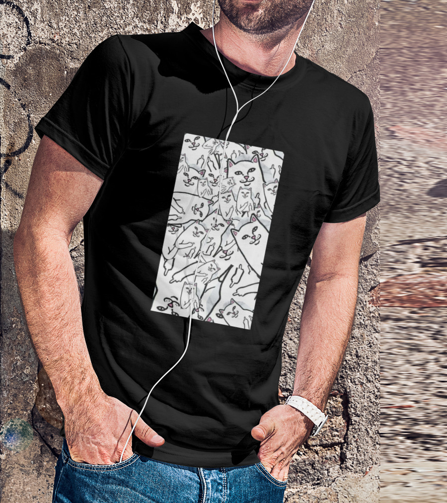 Catloverz Middle Finger Cat T-Shirt