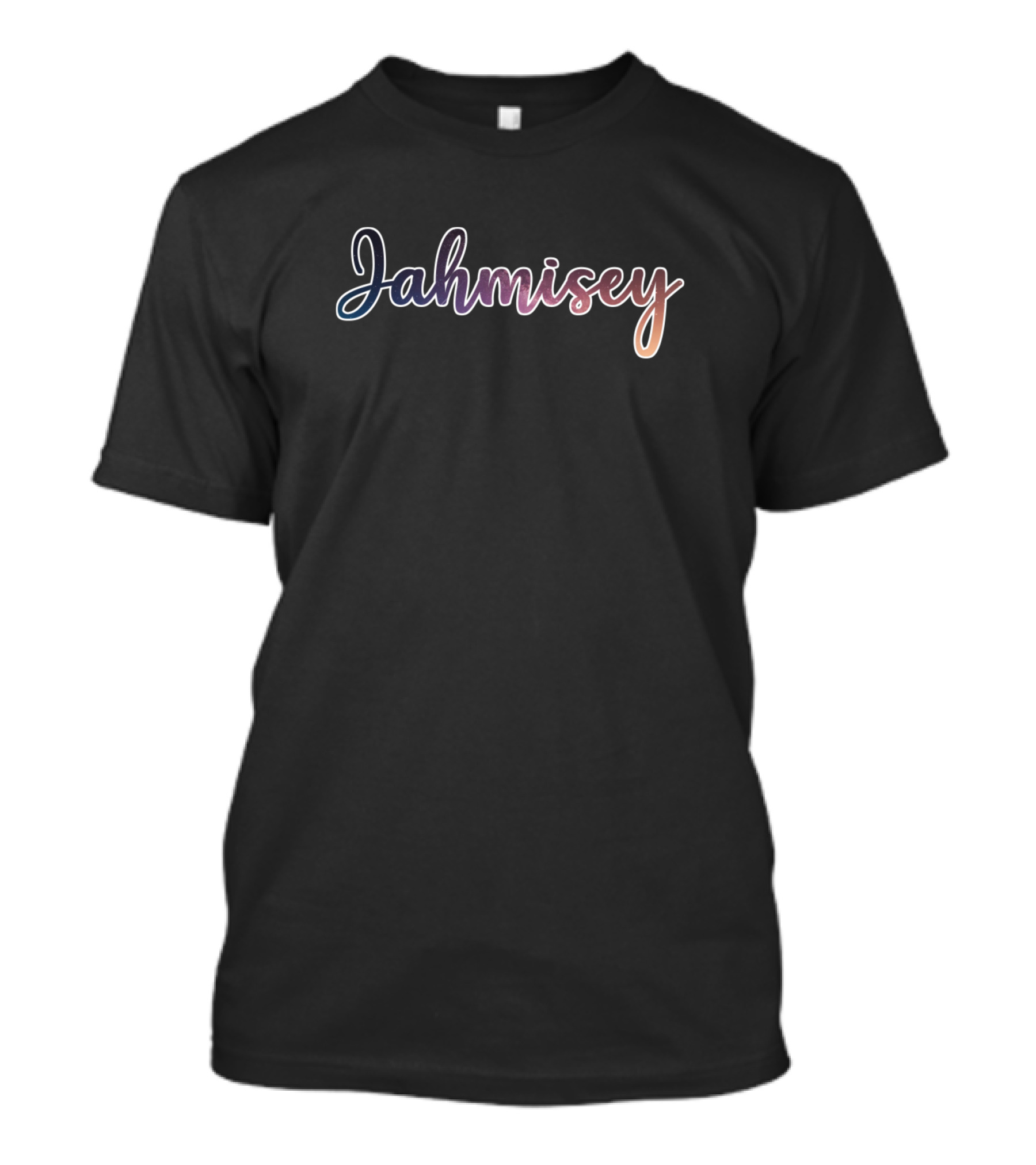 Jahmisey Space Cosmic Gradient Lettering T-Shirt