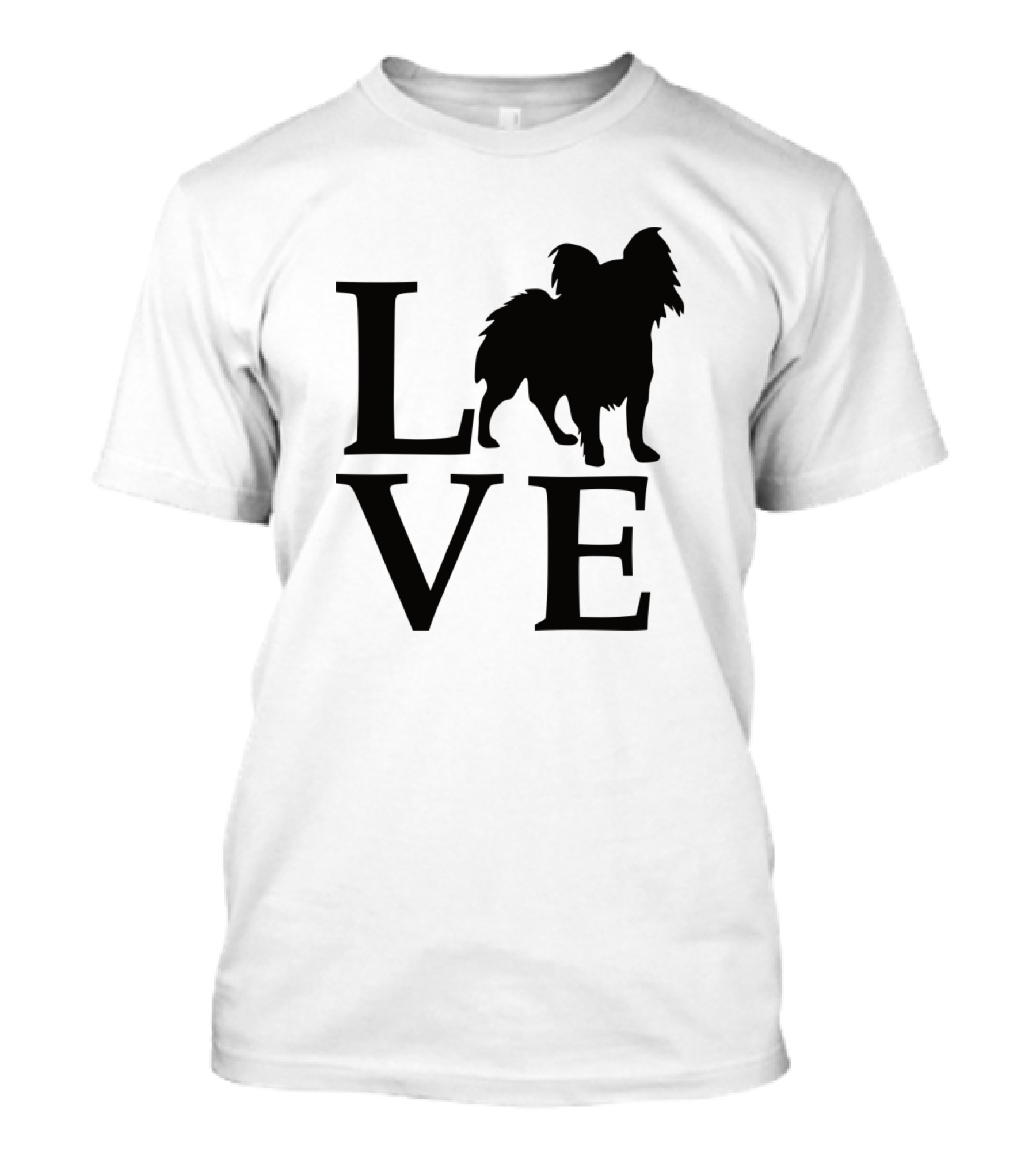 LOVE Papillon Dog T-Shirt