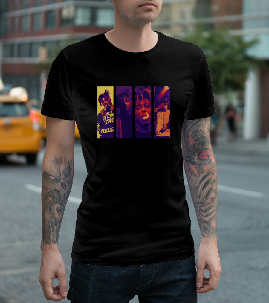 Rip Juicewrld Vibrant Tribute Montage T-Shirt